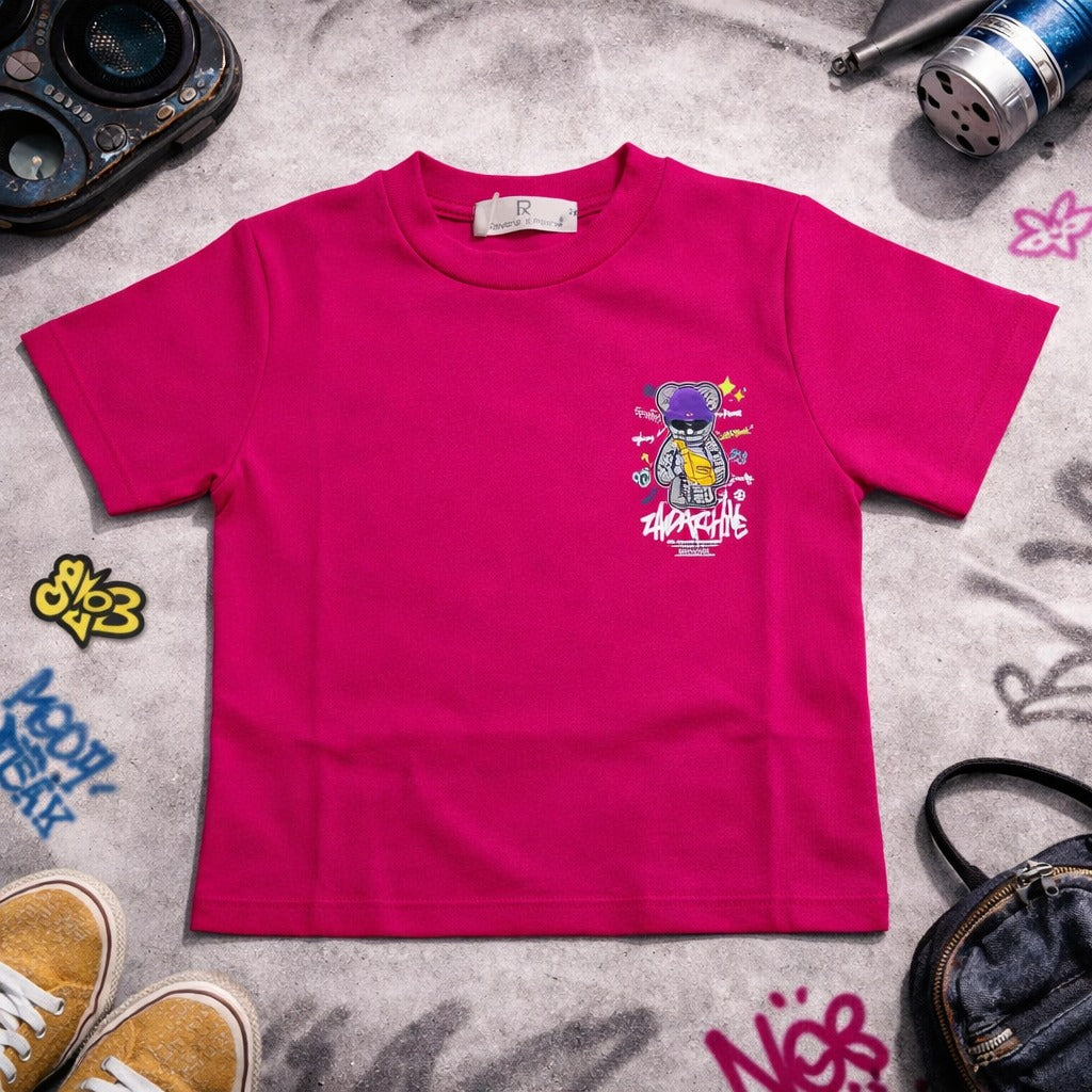 Reverse X-Treme Girls Graphic Printed T-Shirt | Stylish Casual Tee for Girls (4–12 Years)