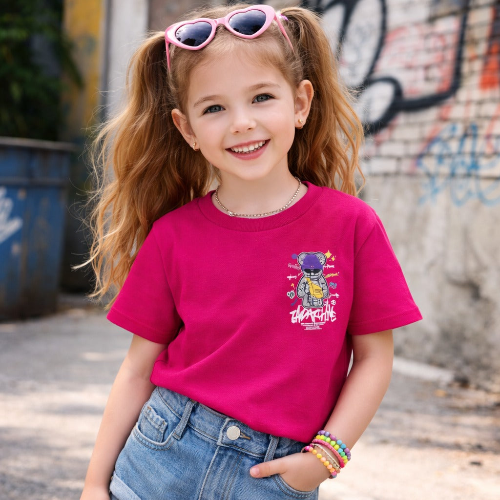 Reverse X-Treme Girls Graphic Printed T-Shirt | Stylish Casual Tee for Girls (4–12 Years)
