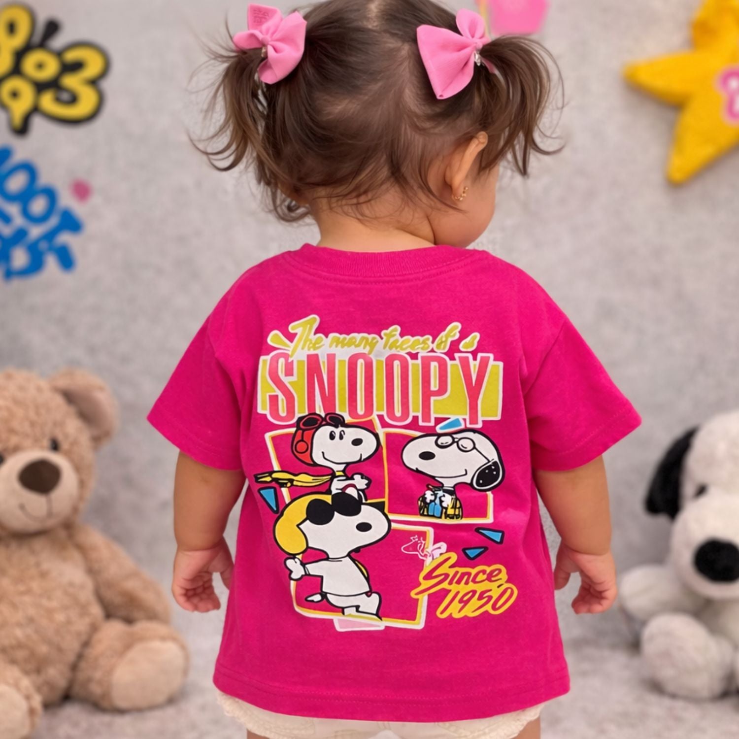 Smile Baby Girls Snoopy Printed Cotton T-Shirt | Cute Cartoon Summer Top (18 Months – 4 Years)
