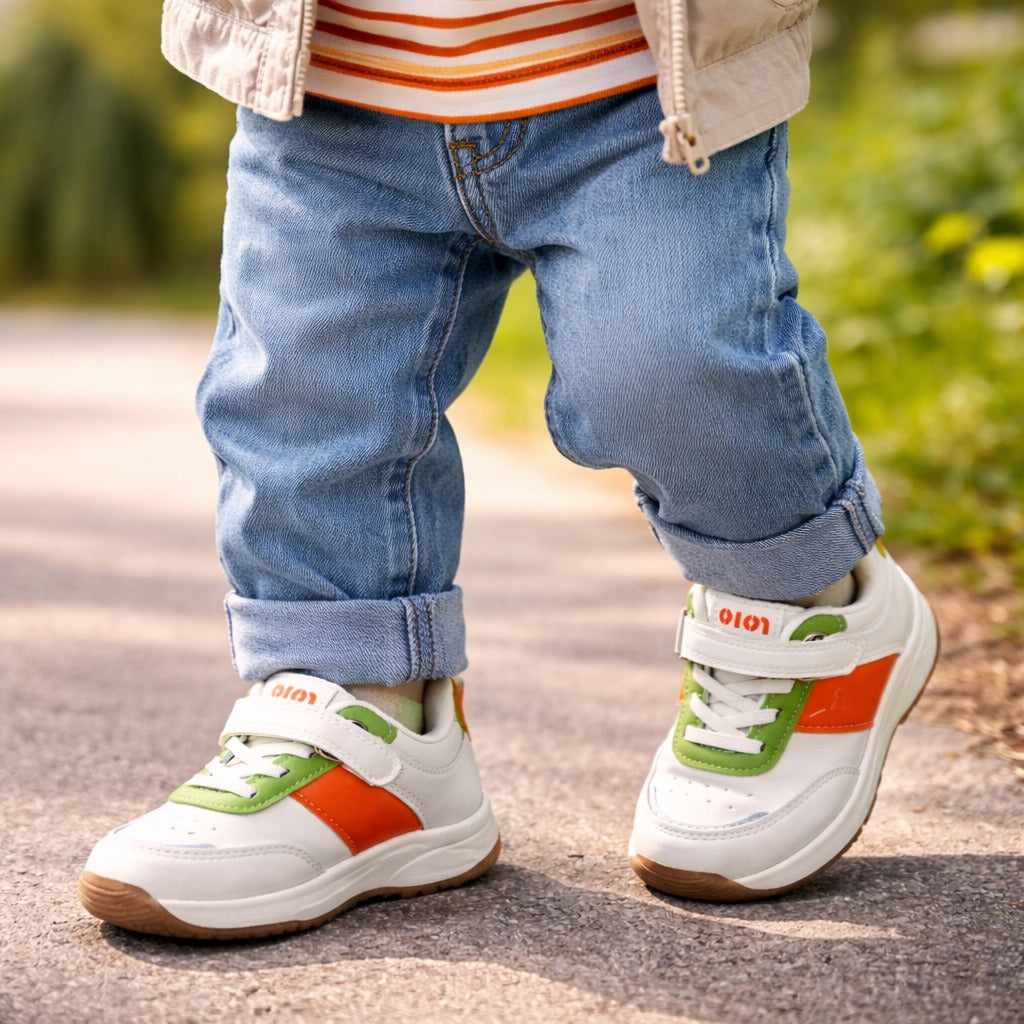 Smile Baby Kids Green Casual Sneakers – Trendy Comfortable Shoes (2 to 5 Years)