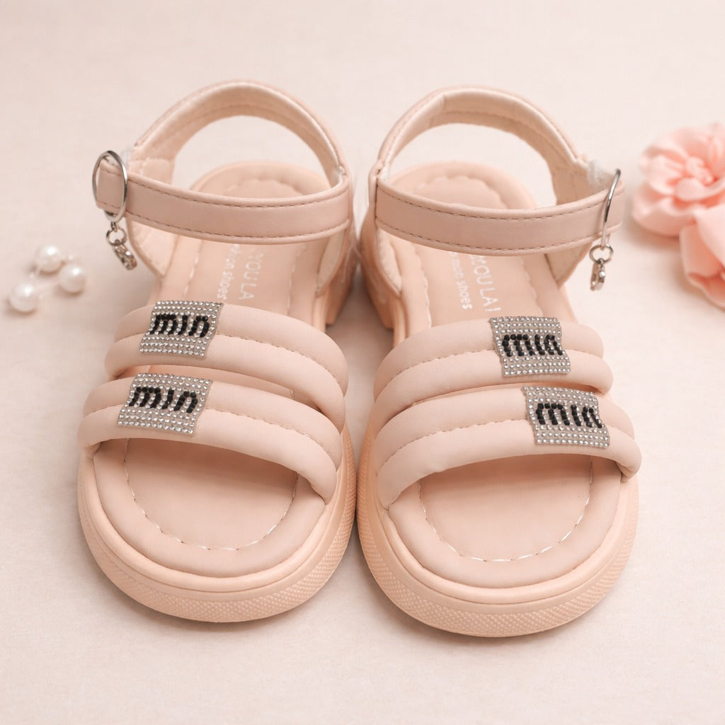 Smile Baby Girls Pink Casual Sandals – Soft Comfortable Buckle Strap Sandals for Kids (12 Months to 7 Years)
