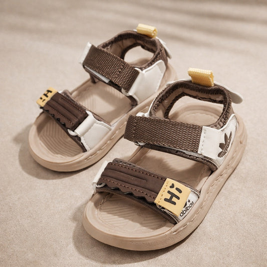 Smile Baby Kids Khakhi Sandals – Comfortable Lightweight Outdoor Wear (18 Months to 8 Years)