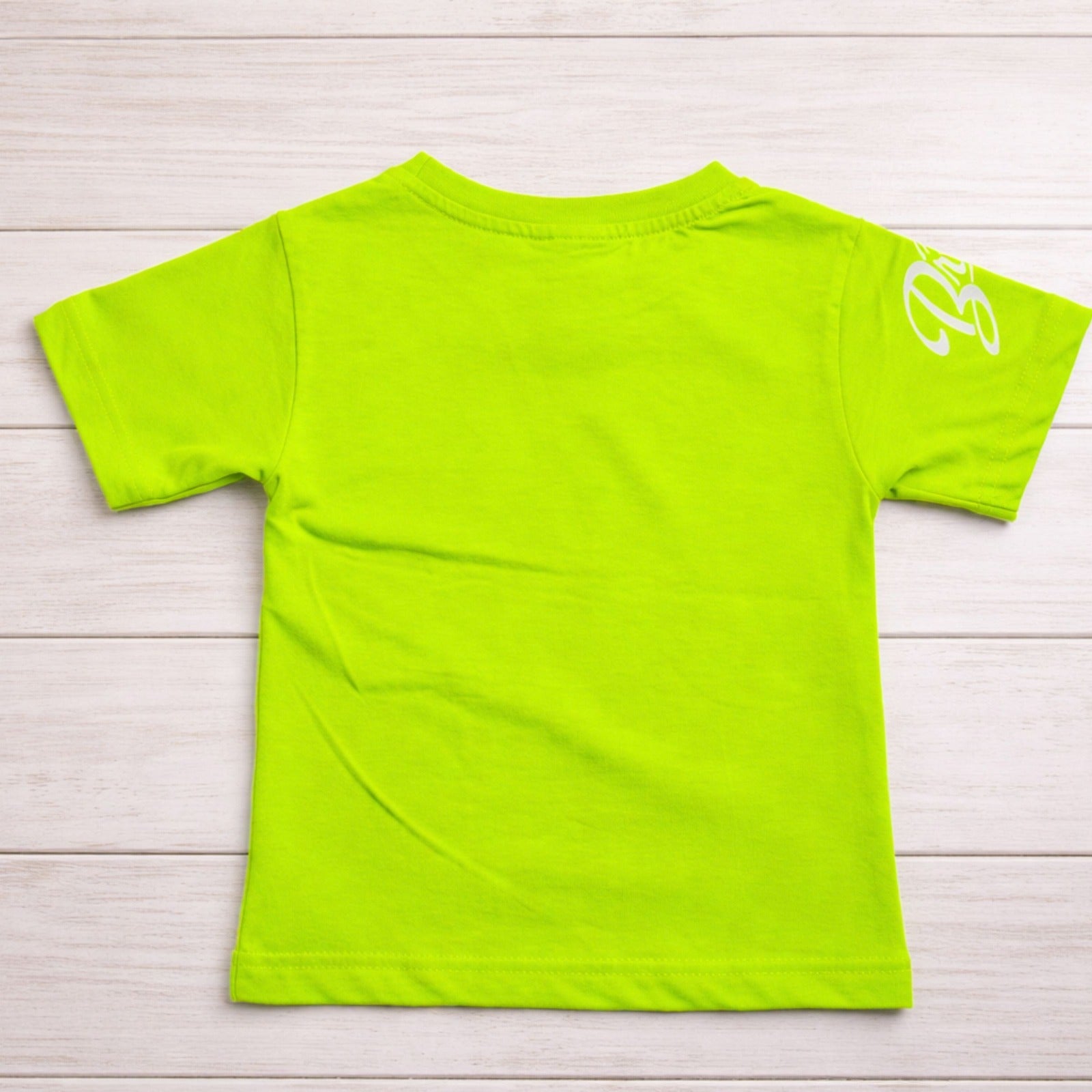 COOLEST Kids Cartoon Print Cotton T-Shirt (9M–3Y) – Red & Neon Green