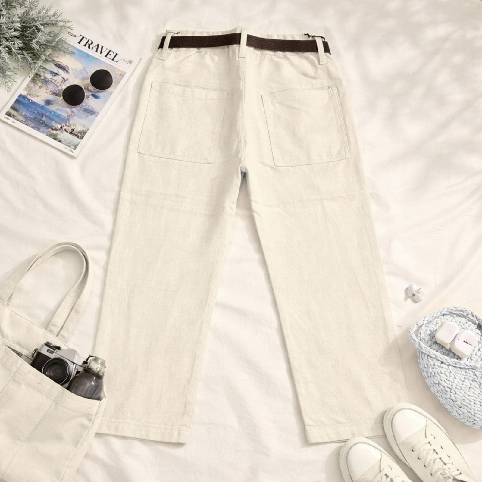 COOLEST Kids Cotton Casual Pants with Belt | Soft & Comfortable Daily Wear | 12M–5Y (Green, Cream, Khakhi, Fawn, Brown)