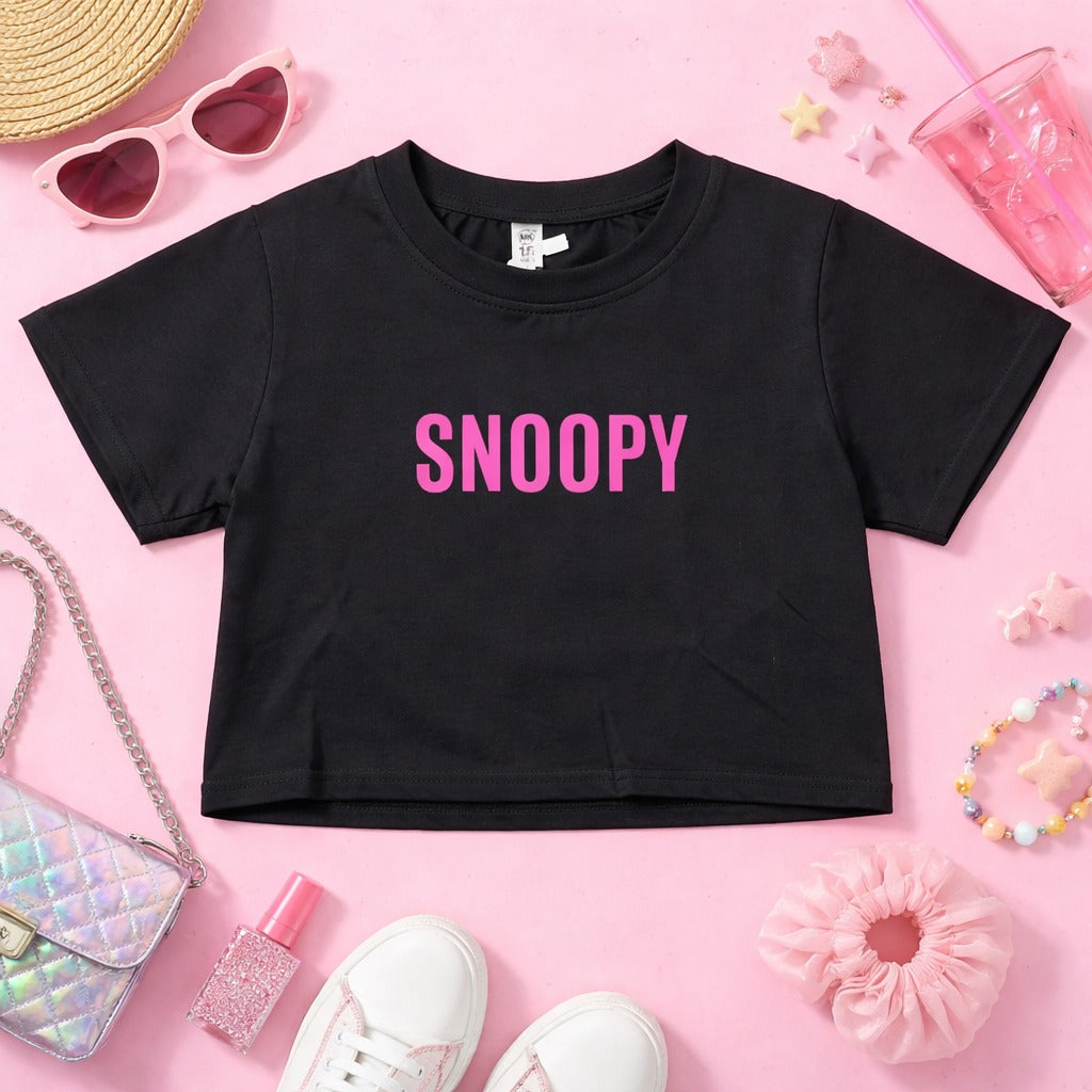 Smile Baby Girls Snoopy Printed Cotton T-Shirt | Cute Cartoon Summer Top (18 Months – 4 Years)