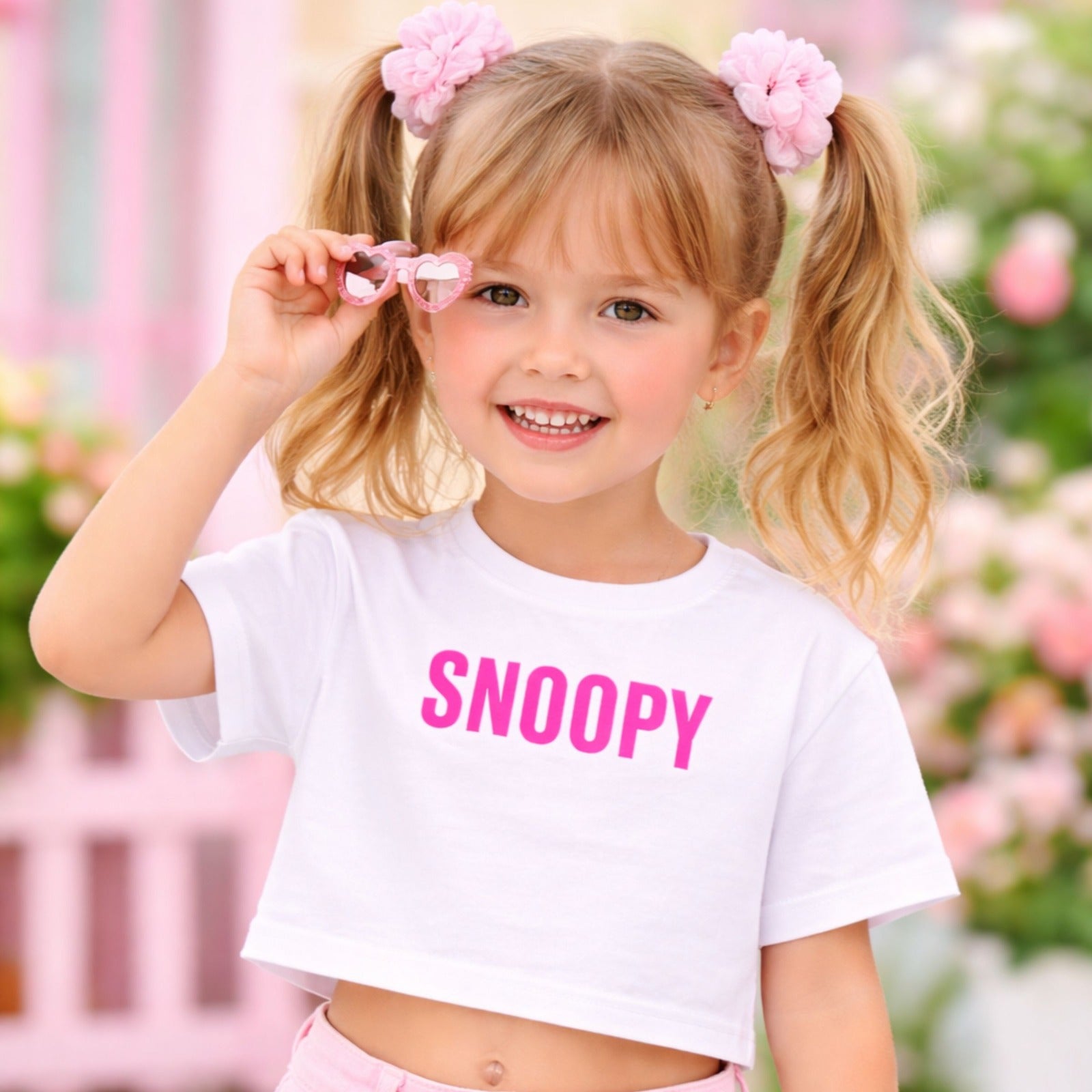 Smile Baby Girls Snoopy Printed Cotton T-Shirt | Cute Cartoon Summer Top (18 Months – 4 Years)