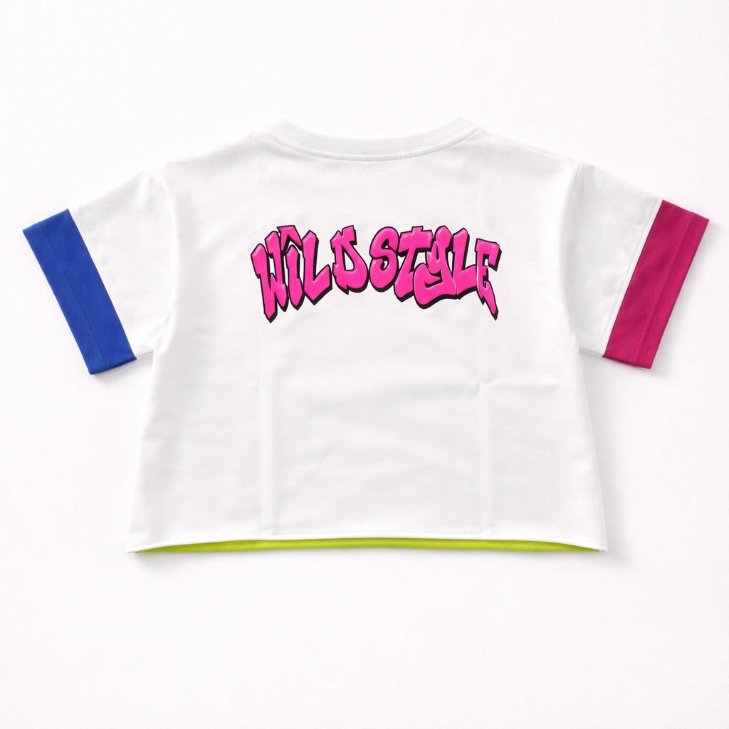 SMILE BABY Kids Street Style Cut-Out Graphic T-Shirt (5Y–14+Y) – Black & White