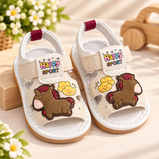 Smile Baby baby sandals beige front product view