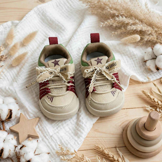 SMILE BABY Baby Sneakers with Bow & Sport Star Design