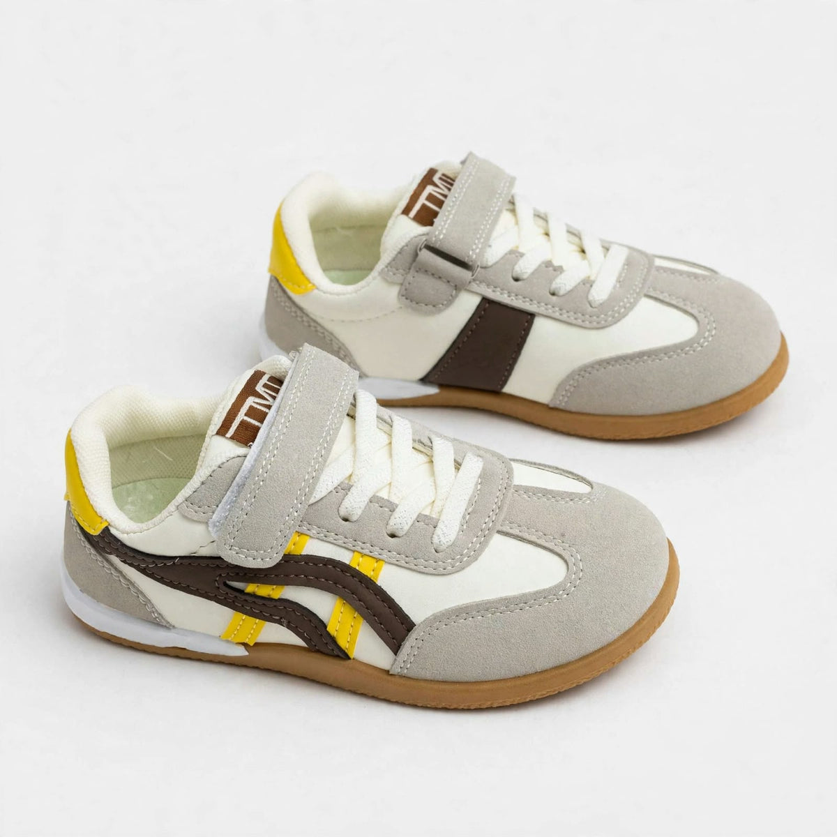 SMILE BABY boys brown white yellow sneakers product view