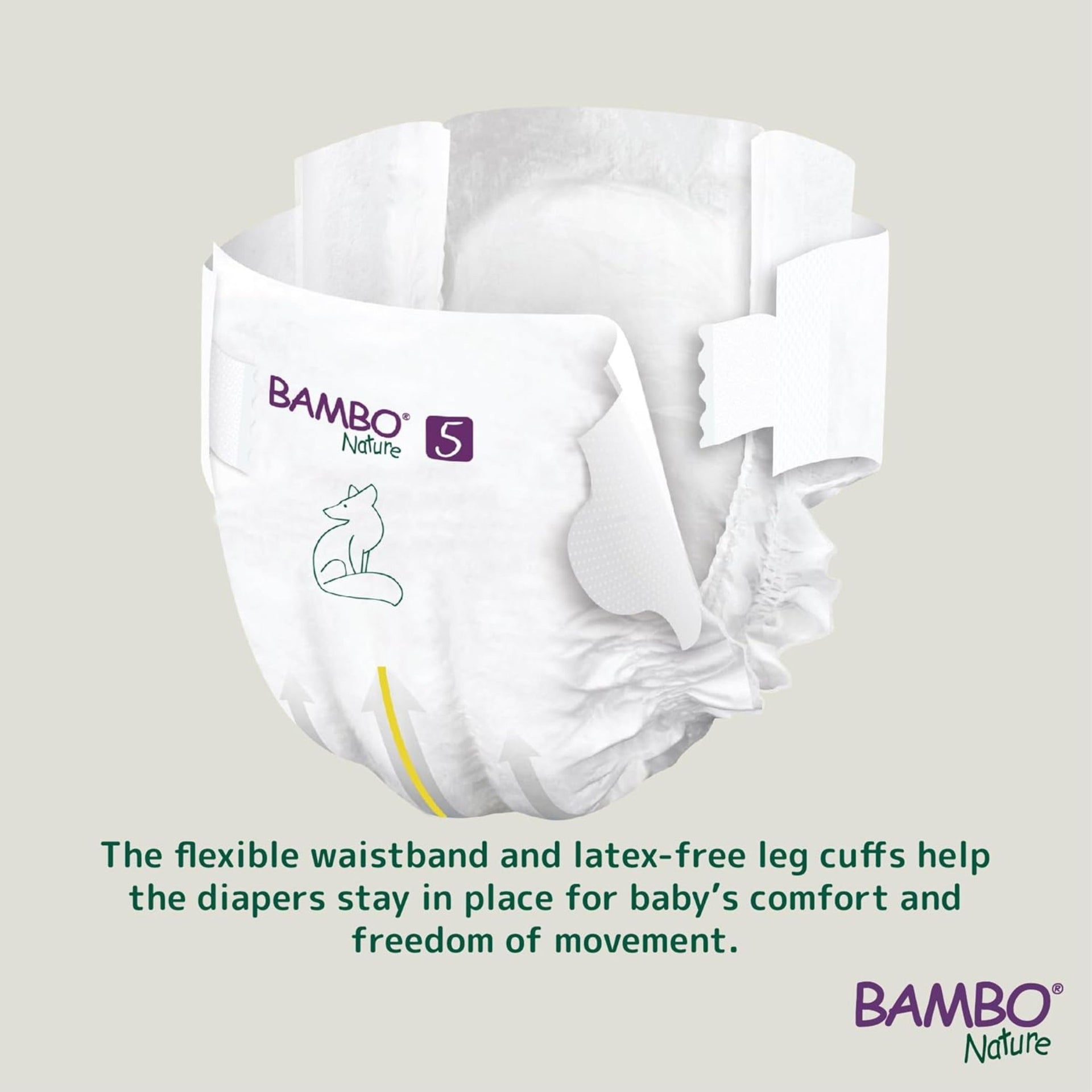 Bambo Nature Baby Diaper Tape Size XL (12–18 kg) | Ultra-Soft, Breathable & Eco-Certified | Available in 22 Pcs & 44 Pcs