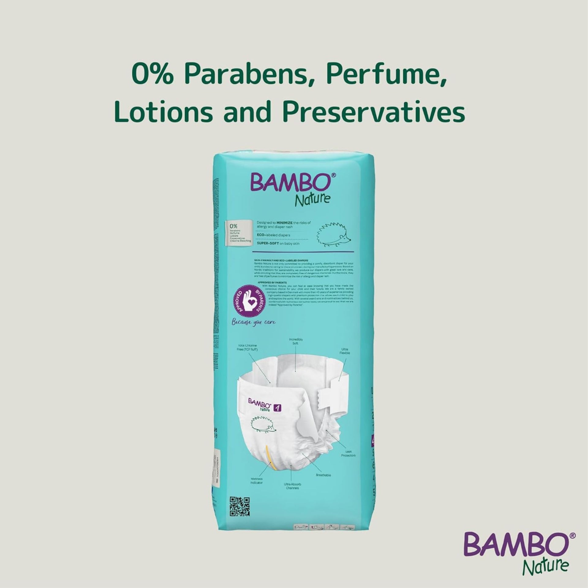 Bambo Nature Baby Diaper Tape Size M (4–8 kg) | Ultra-Soft, Breathable & Eco-Certified | Available in 28 Pcs & 52 Pcs