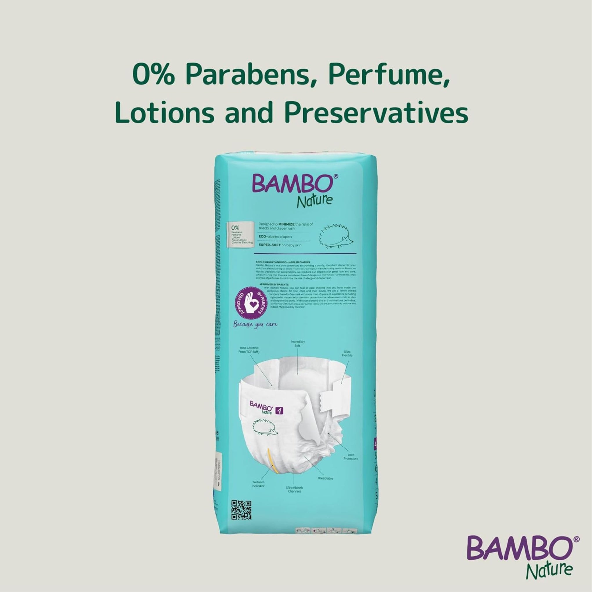 Bambo Nature Baby Diaper Tape Size M (4–8 kg) | Ultra-Soft, Breathable & Eco-Certified | Available in 28 Pcs & 52 Pcs