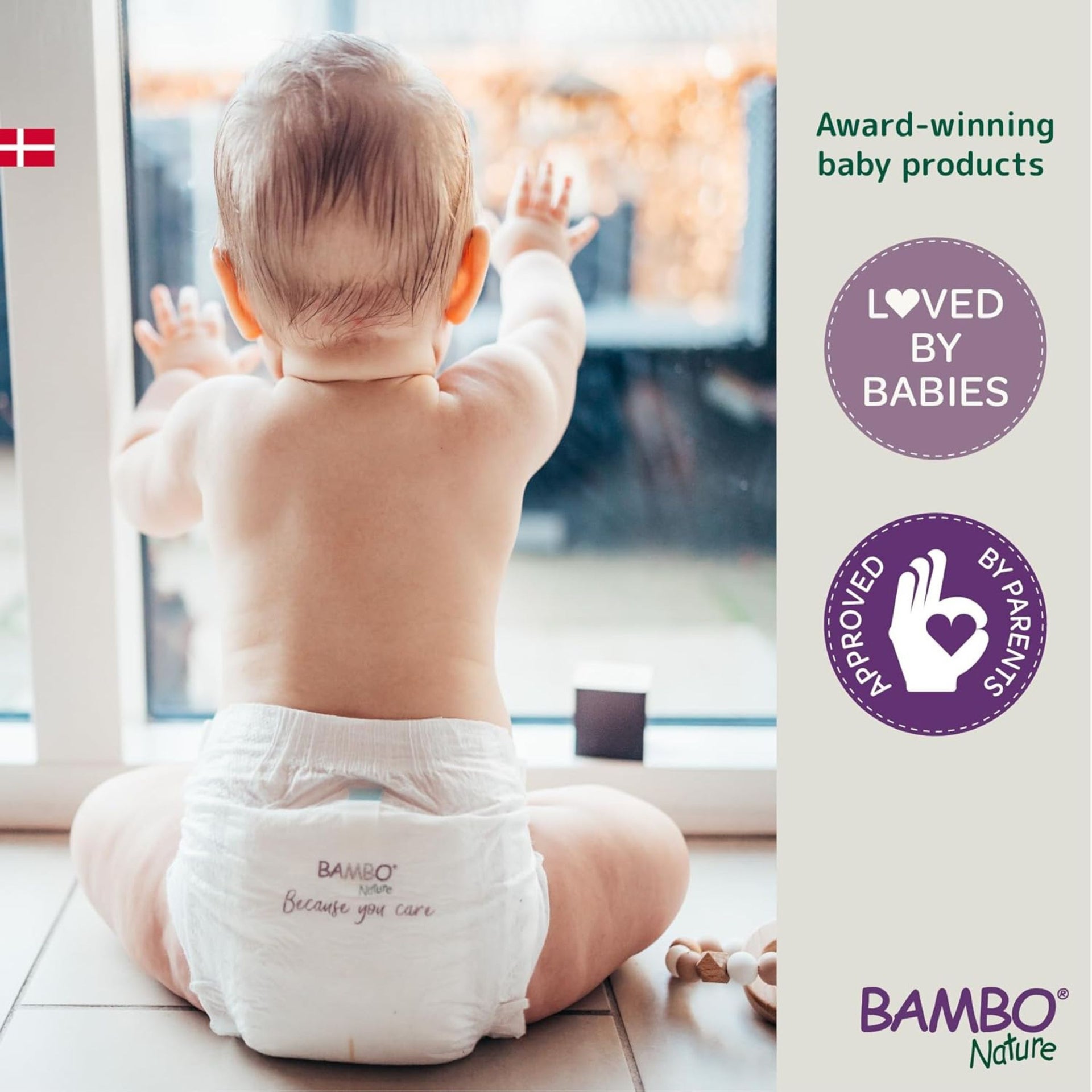 Bambo Nature Baby Diaper Tape Size XL (12–18 kg) | Ultra-Soft, Breathable & Eco-Certified | Available in 22 Pcs & 44 Pcs