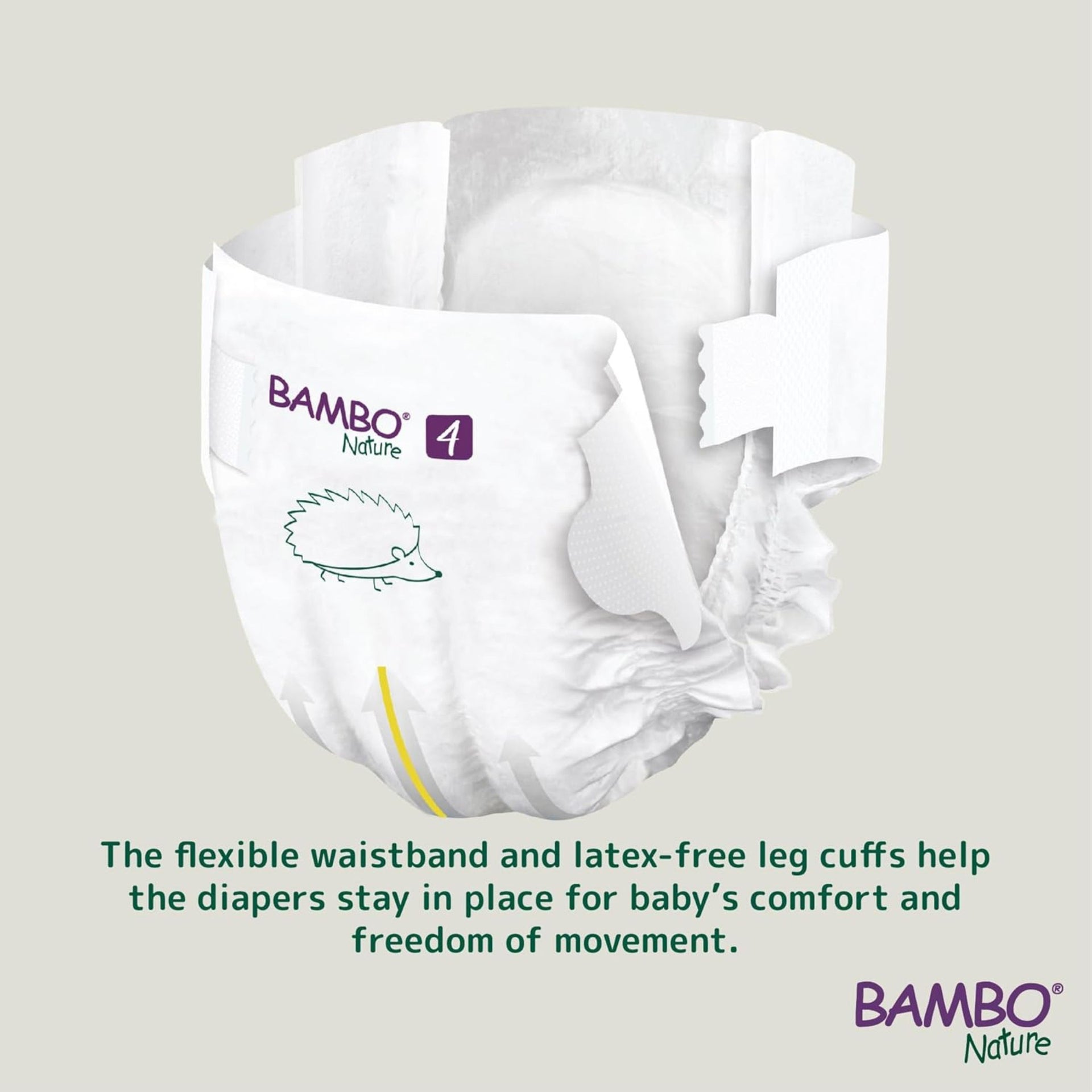 Bambo Nature Baby Diaper Tape Size M (4–8 kg) | Ultra-Soft, Breathable & Eco-Certified | Available in 28 Pcs & 52 Pcs