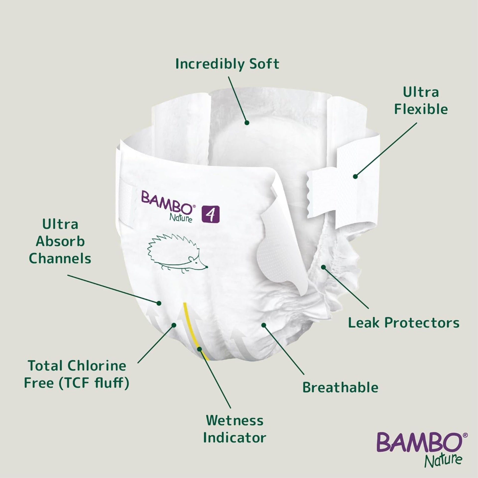 Bambo Nature Baby Diaper Tape Size M (4–8 kg) | Ultra-Soft, Breathable & Eco-Certified | Available in 28 Pcs & 52 Pcs