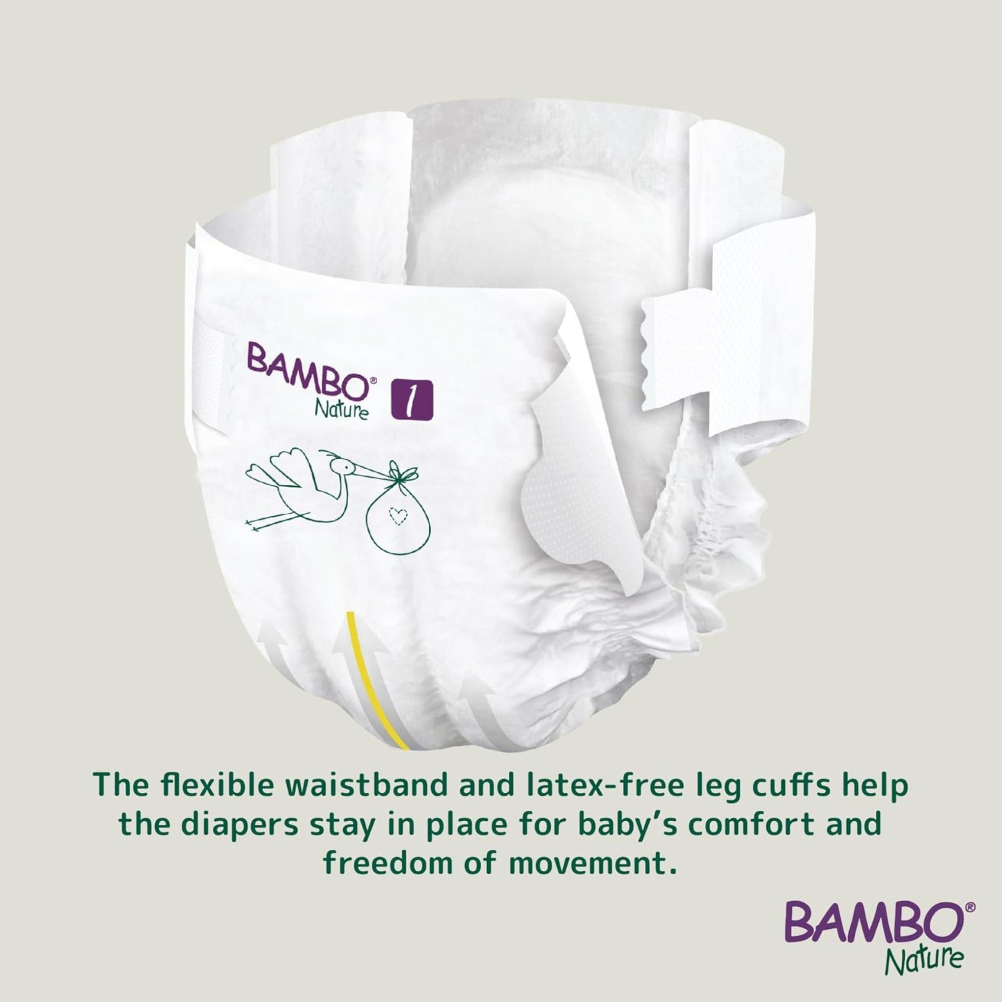 Bambo Nature Baby Diapers Size 1 (XS) | 2–4 kg | Ultra-Soft, Eco-Friendly & Rash-Free Care
