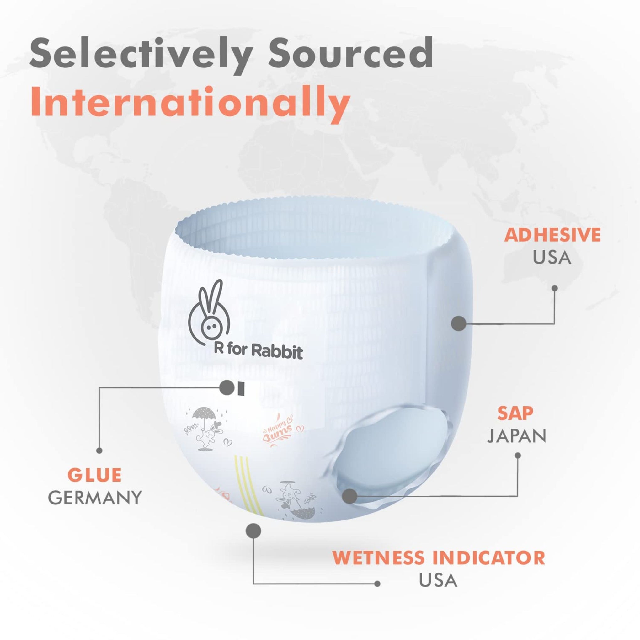 R for Rabbit Feather Diapers XXXL 24PEC (18–35 kg) | Pant Style Baby Diapers | Up to 12 Hours High Absorption | Ultra-Thin, Breathable & Rash-Free | Clinically Tested