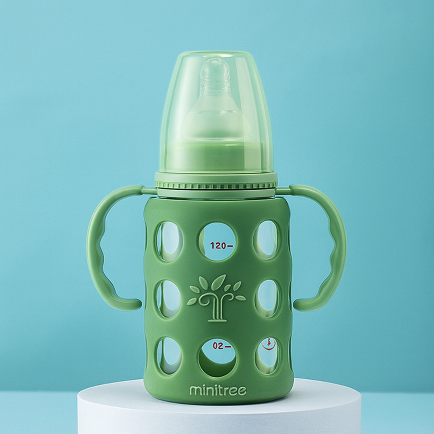 Smile Baby – Minitree 120ml / 4oz Glass Feeding Bottle with Handles