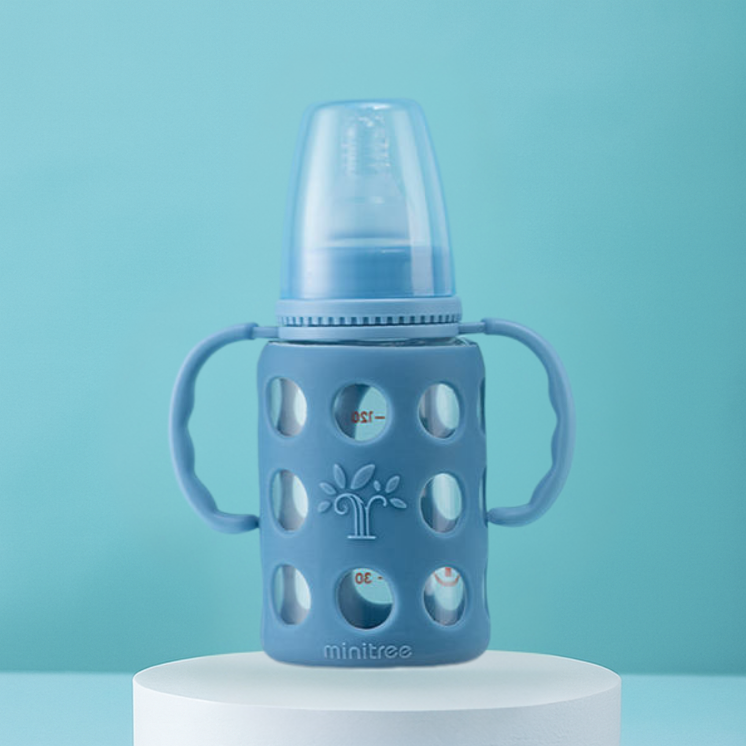 Smile Baby – Minitree 120ml / 4oz Glass Feeding Bottle with Handles