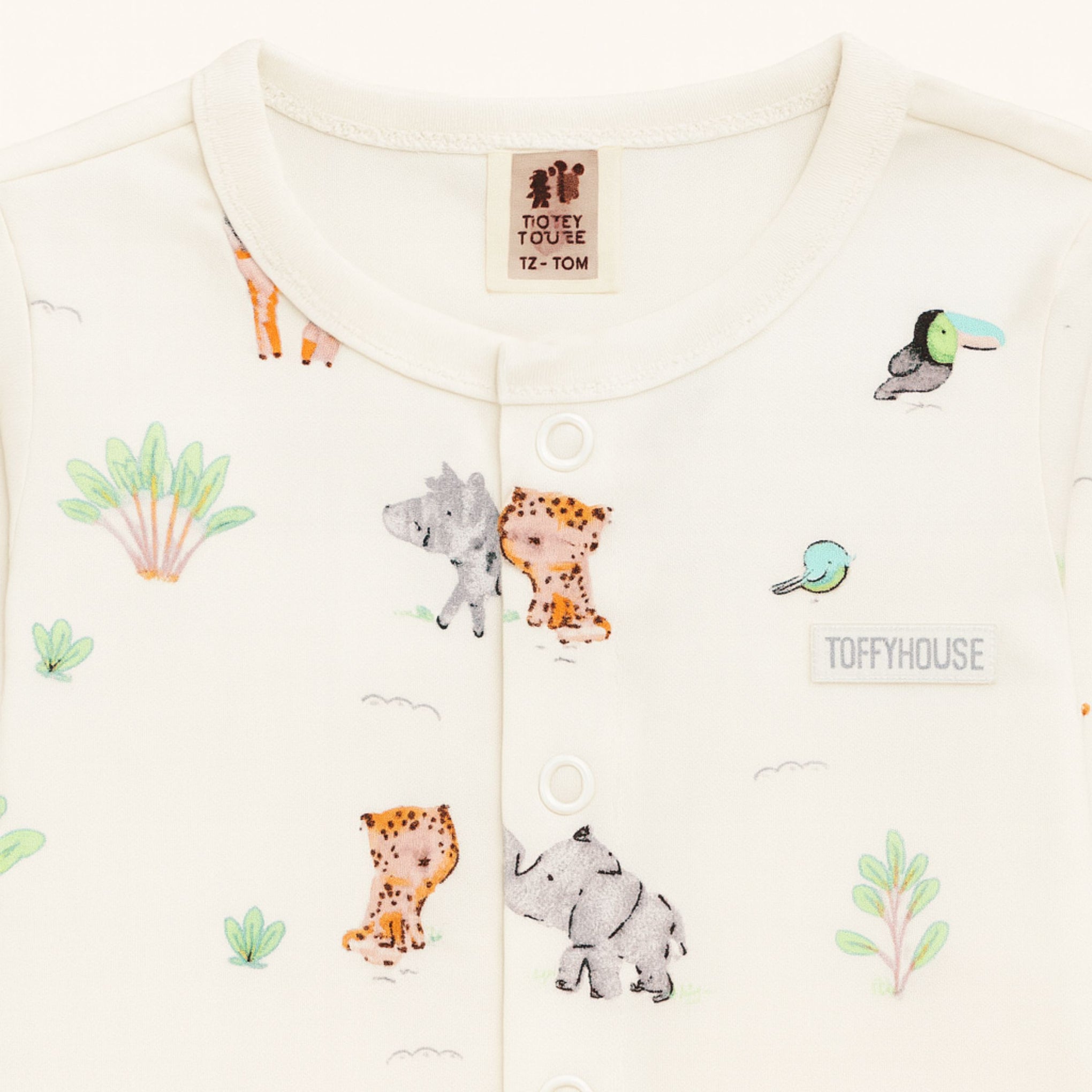 TOFFY HOUSE Jungle Friends Cotton Night Suit – Full Sleeve | Soft & Breathable | Unisex | 9 M - 3 Y