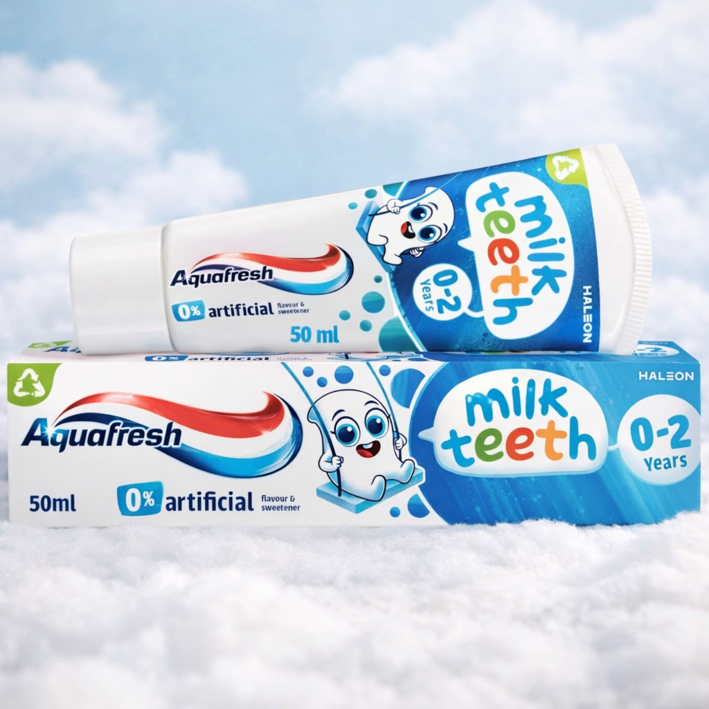 Aquafresh Milk Teeth Toothpaste for Babies (0–2 Years) | Mild Mint Flavour
