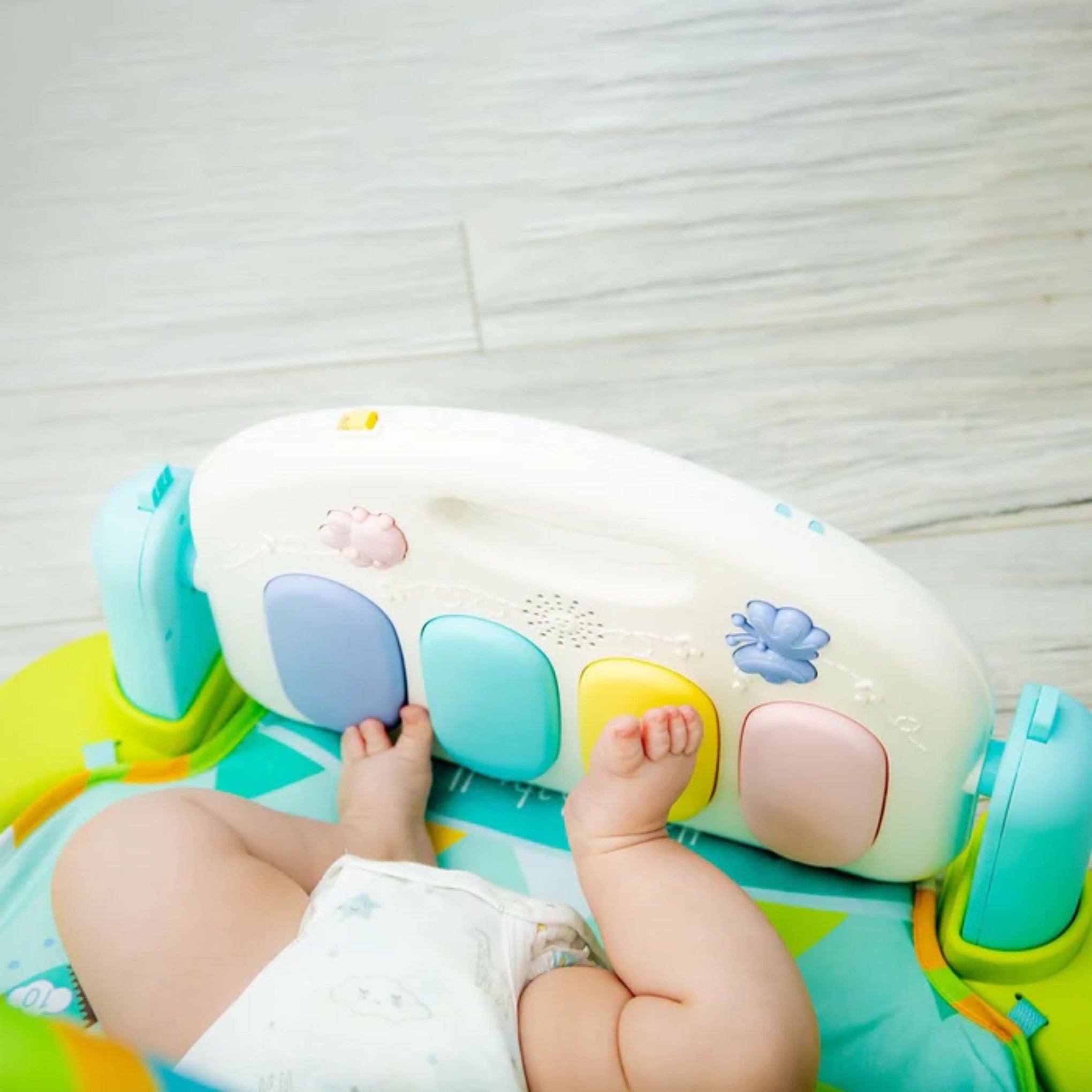 Baby Piano Gym Mat with Musical Keyboard, Projection Light & Bluetooth | 5-in-1 Activity Play Gym for Infants & Toddlers