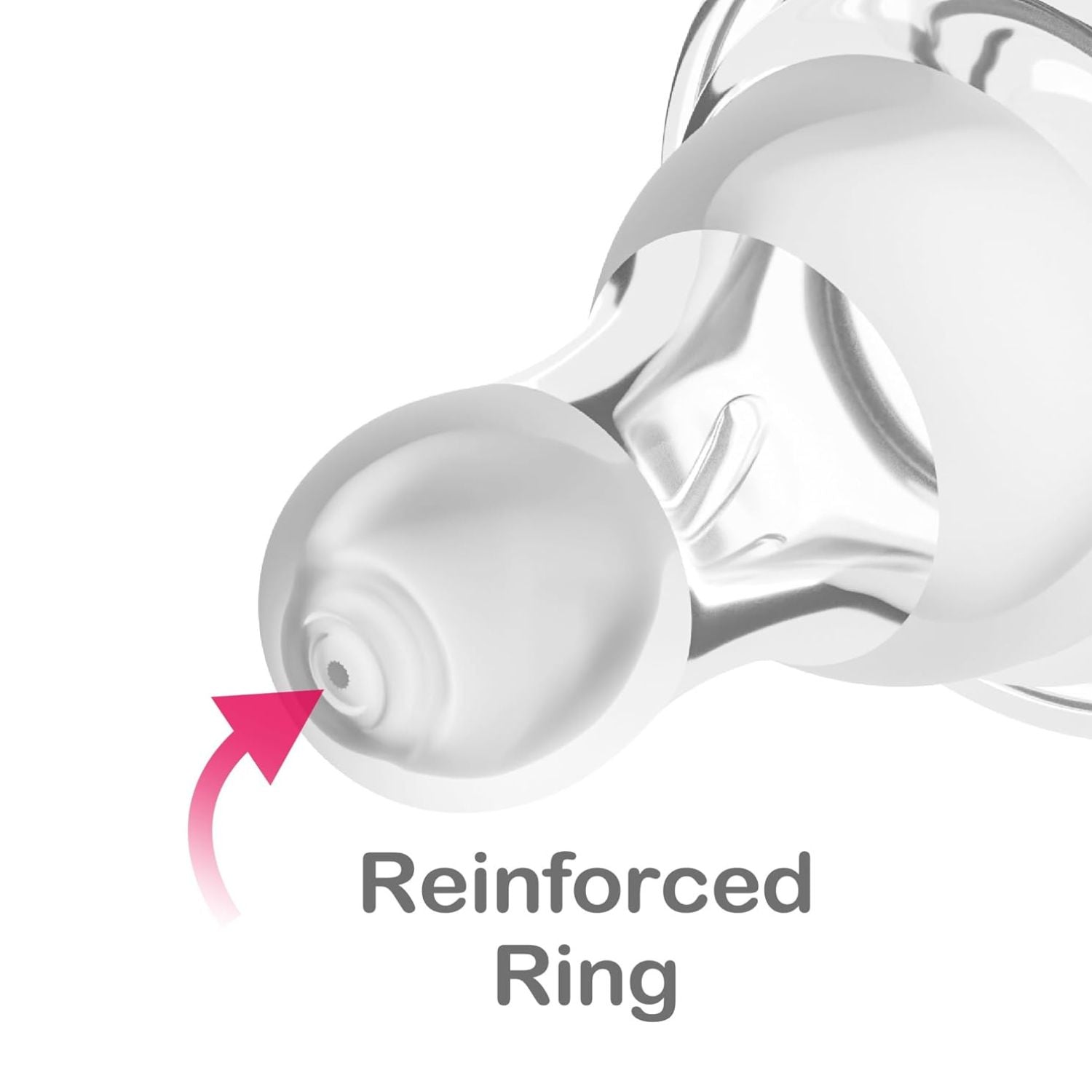 Farlin New Borns Silicone Feeding Nipple SS Size (0+ Months) – Standard Neck Baby Bottle Nipple with Anti-Colic Air Valve System