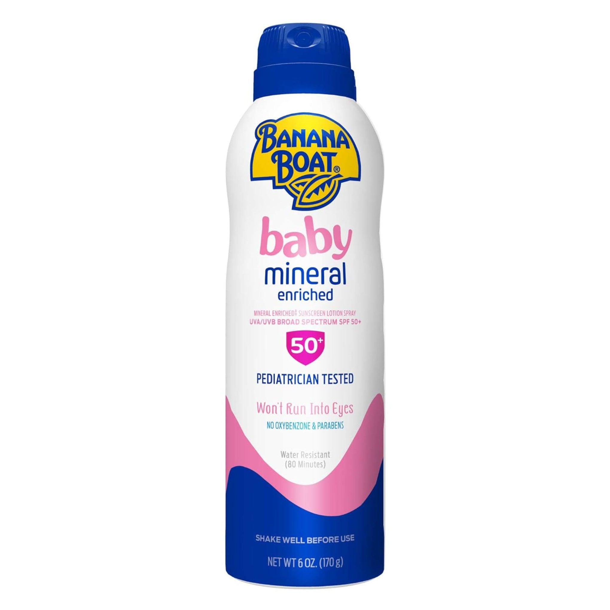 Banana Boat Baby Mineral Enriched Spray Sunscreen SPF 50, 6oz | Banana Boat Baby Sunscreen Spray SPF 50, Sunblock for Babies, Oxybenzone-Free, 6oz