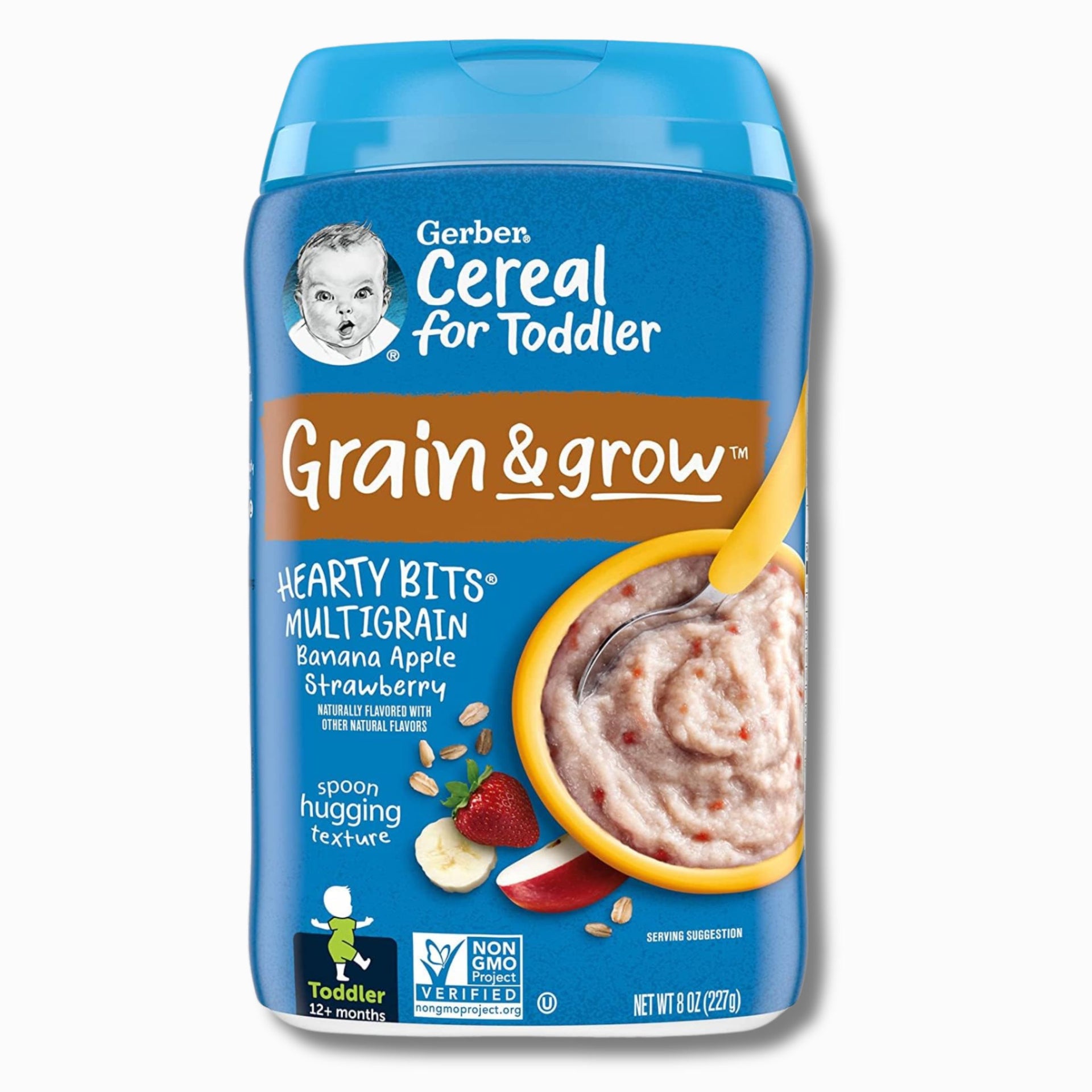Gerber Baby Cereal Hearty Bits Multigrain Cereal Banana Apple Strawberry, 227 gm