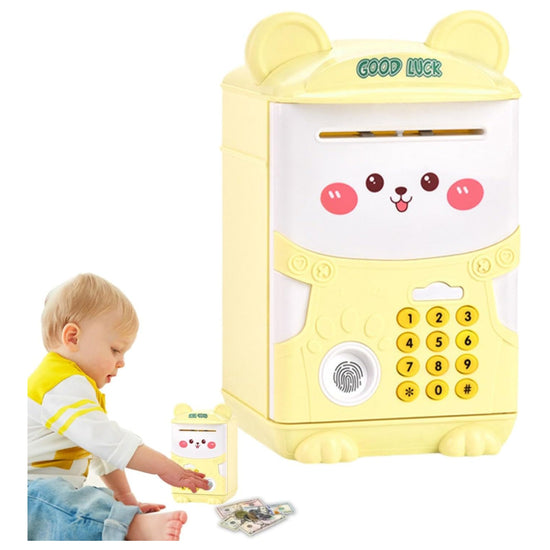 Smile Baby Money Box for Automatic Rolling Paper | Automatic Rolling Paper Money Lights Coin Bank - Kids Cartoon Money Border, Animal Saver to Develop Rescue Habits, Home Decor