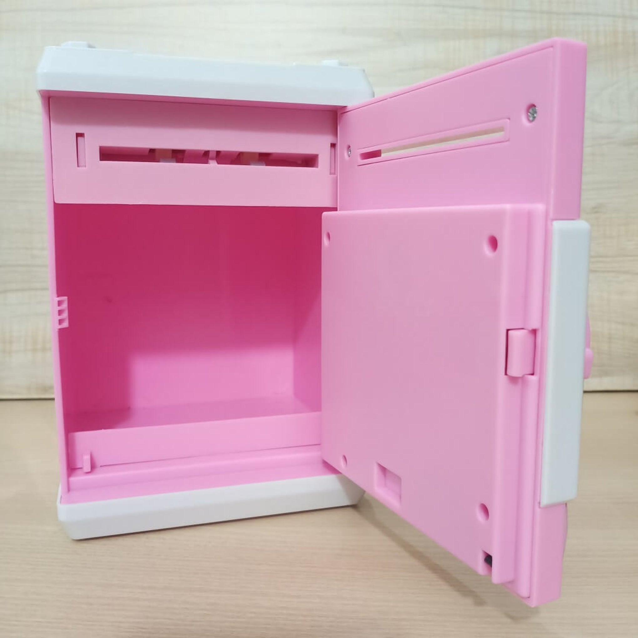 Smile Baby Mini ATM Piggy. Bank, Money Saving Bank > for Real 'Money Cash Coin | School Bag Musical Money Safe Kids Piggy Savings Bank with Finger Print Sensor - pink