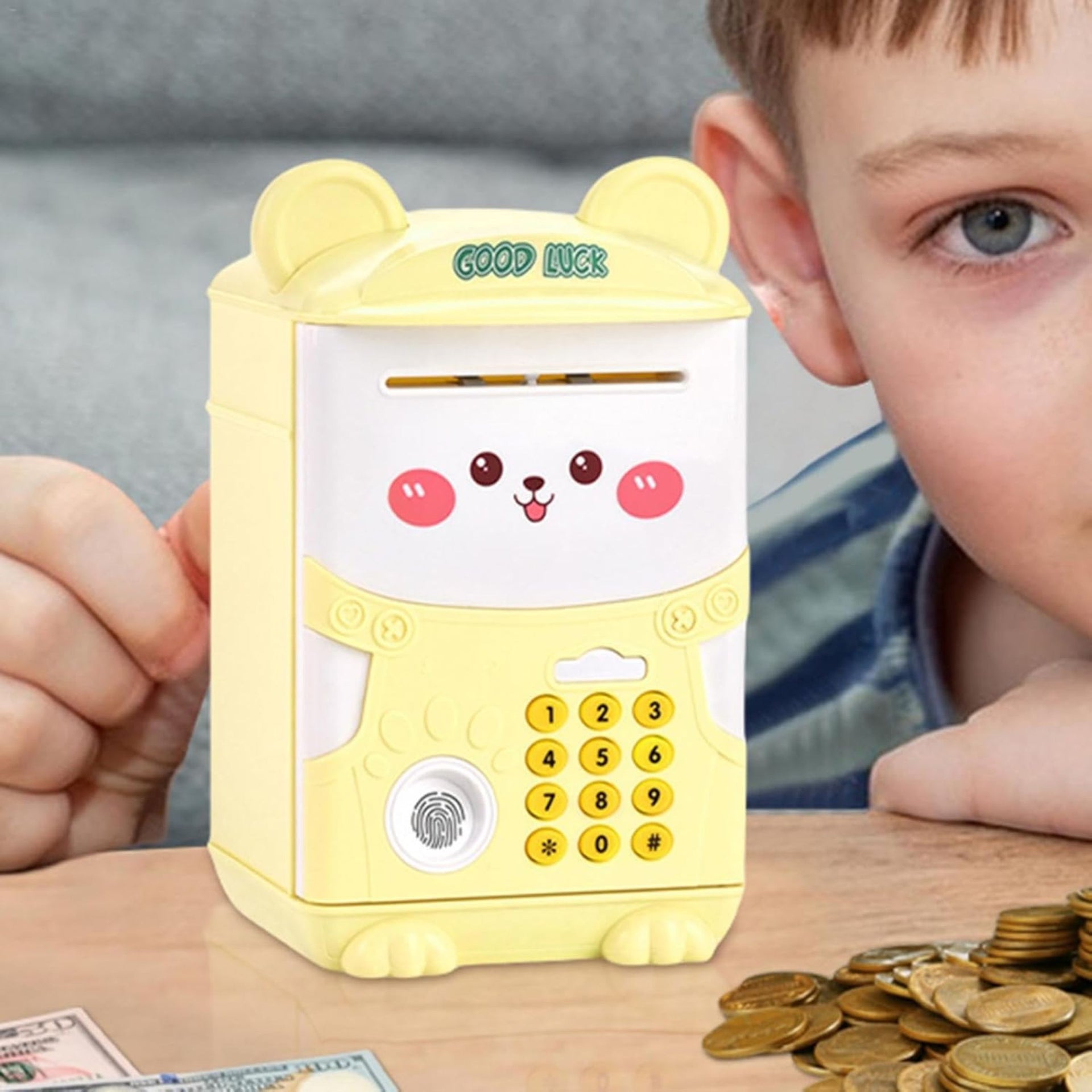 Money Box for Automatic Rolling Paper | Automatic Rolling Paper Money Lights Coin Bank - Kids Cartoon Money Border, Animal Saver to Develop Rescue Habits, Home Decor