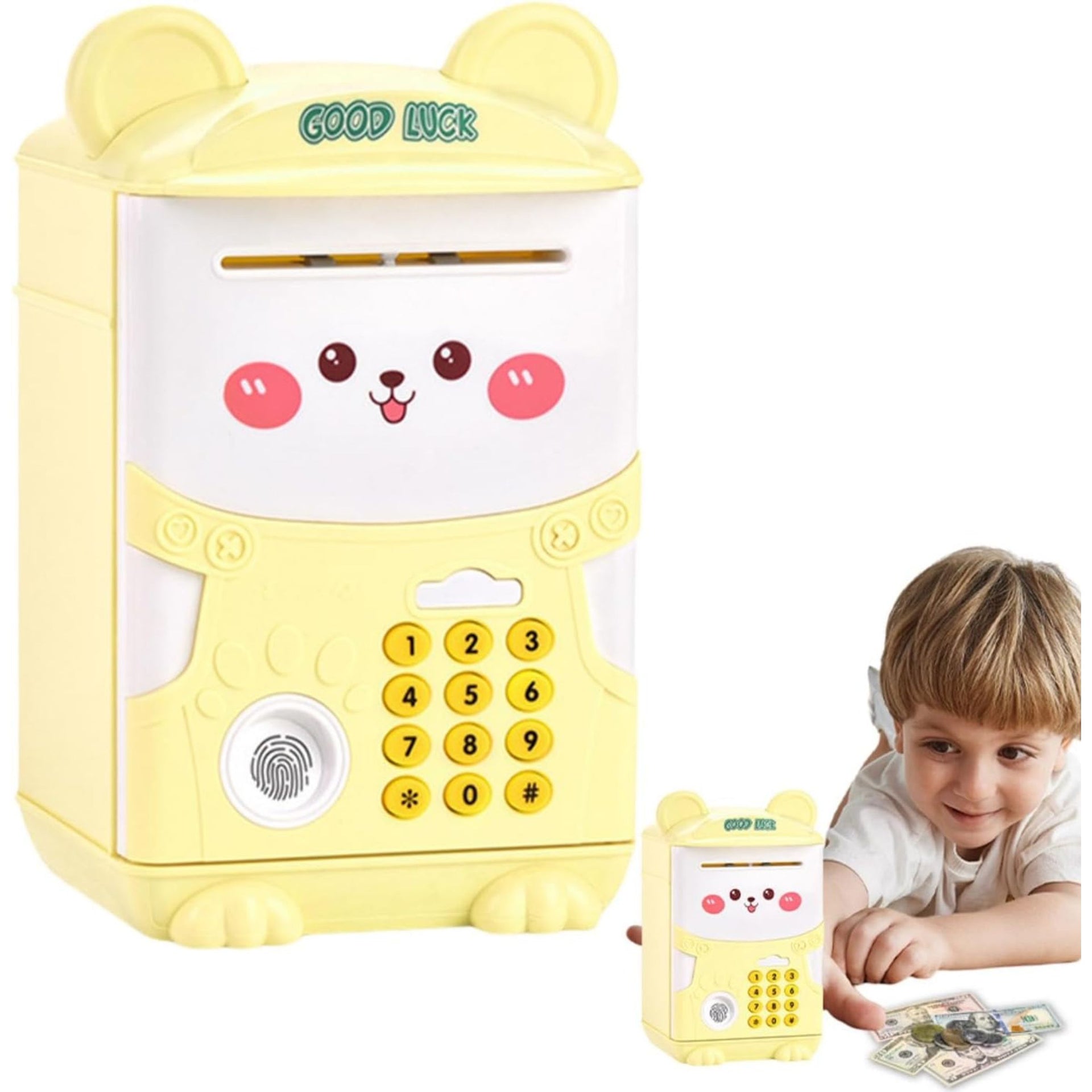 Money Box for Automatic Rolling Paper | Automatic Rolling Paper Money Lights Coin Bank - Kids Cartoon Money Border, Animal Saver to Develop Rescue Habits, Home Decor