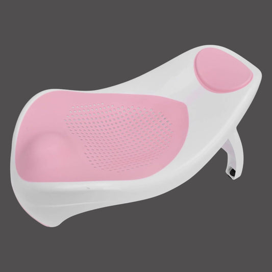 Smile Baby Baby Bath Support Seat for Newborns & Infants | Anti-Slip Baby Bather Chair for Bathtub & Sink | Comfortable & Safe Bath Seat | 0-12 Months | Pink/Grey