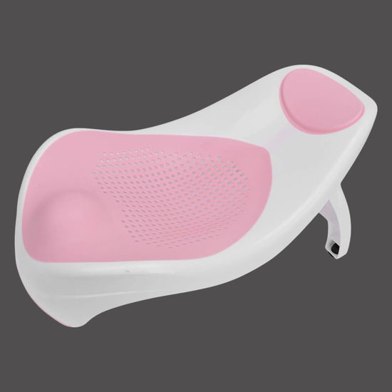 Smile Baby Baby Bath Support Seat for Newborns & Infants | Anti-Slip Baby Bather Chair for Bathtub & Sink | Comfortable & Safe Bath Seat | 0-12 Months | Pink/Grey