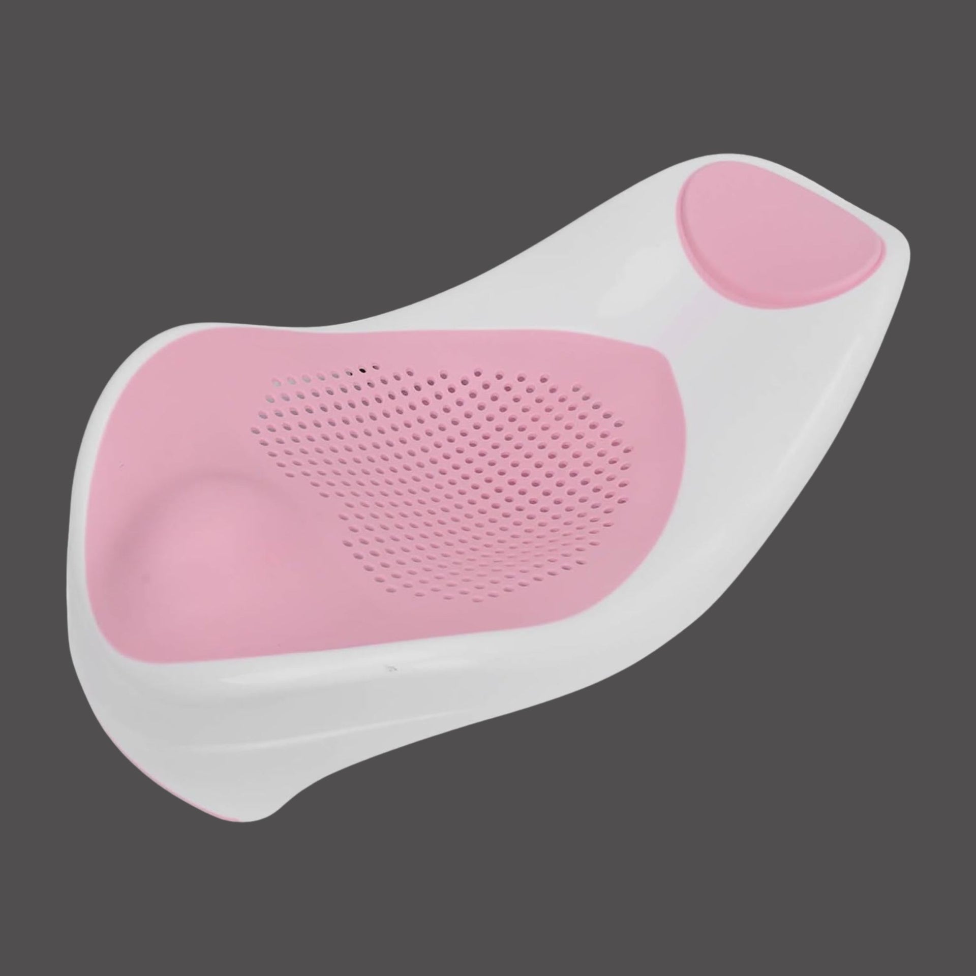 Smile Baby Baby Bath Support Seat for Newborns & Infants | Anti-Slip Baby Bather Chair for Bathtub & Sink | Comfortable & Safe Bath Seat | 0-12 Months | Pink/Grey