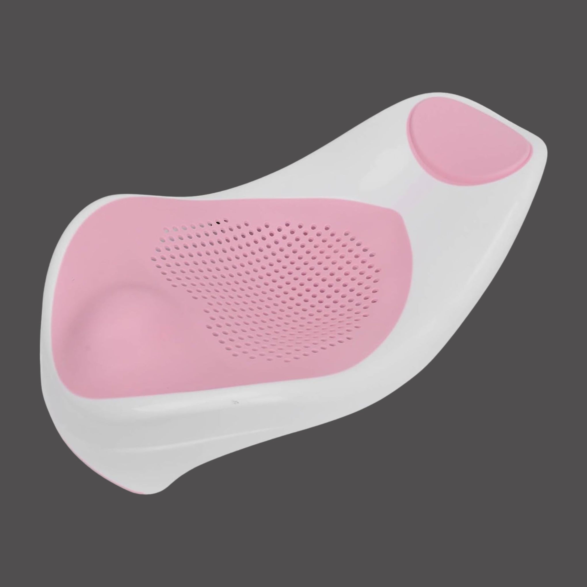 Smile Baby Baby Bath Support Seat for Newborns & Infants | Anti-Slip Baby Bather Chair for Bathtub & Sink | Comfortable & Safe Bath Seat | 0-12 Months | Pink/Grey
