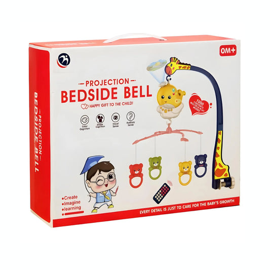 Baby bedside bell With 1000 Contents Multiple Play Modes For Unisex-Multicolor+0Month
