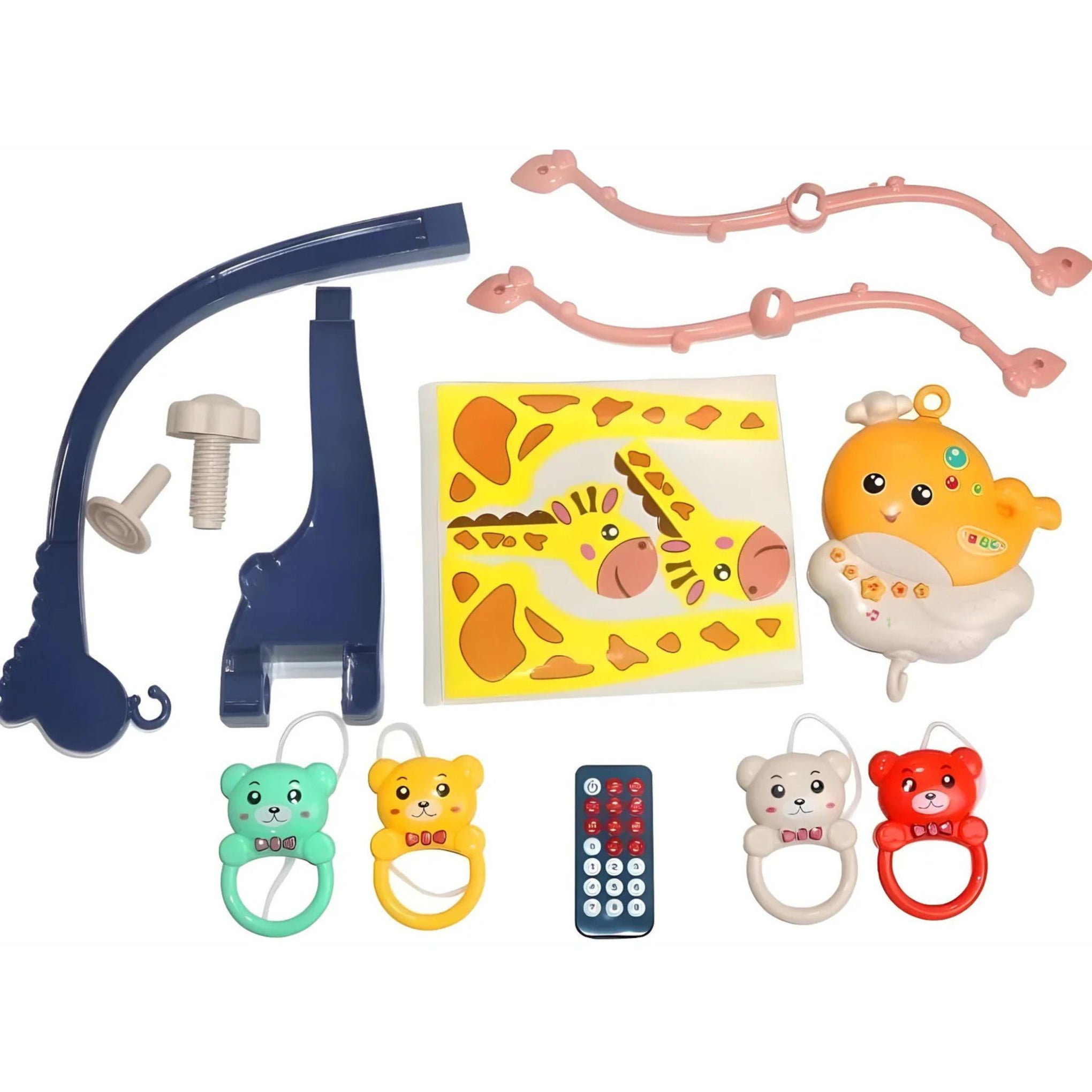 Baby bedside bell With 1000 Contents Multiple Play Modes For Unisex-Multicolor+0Month