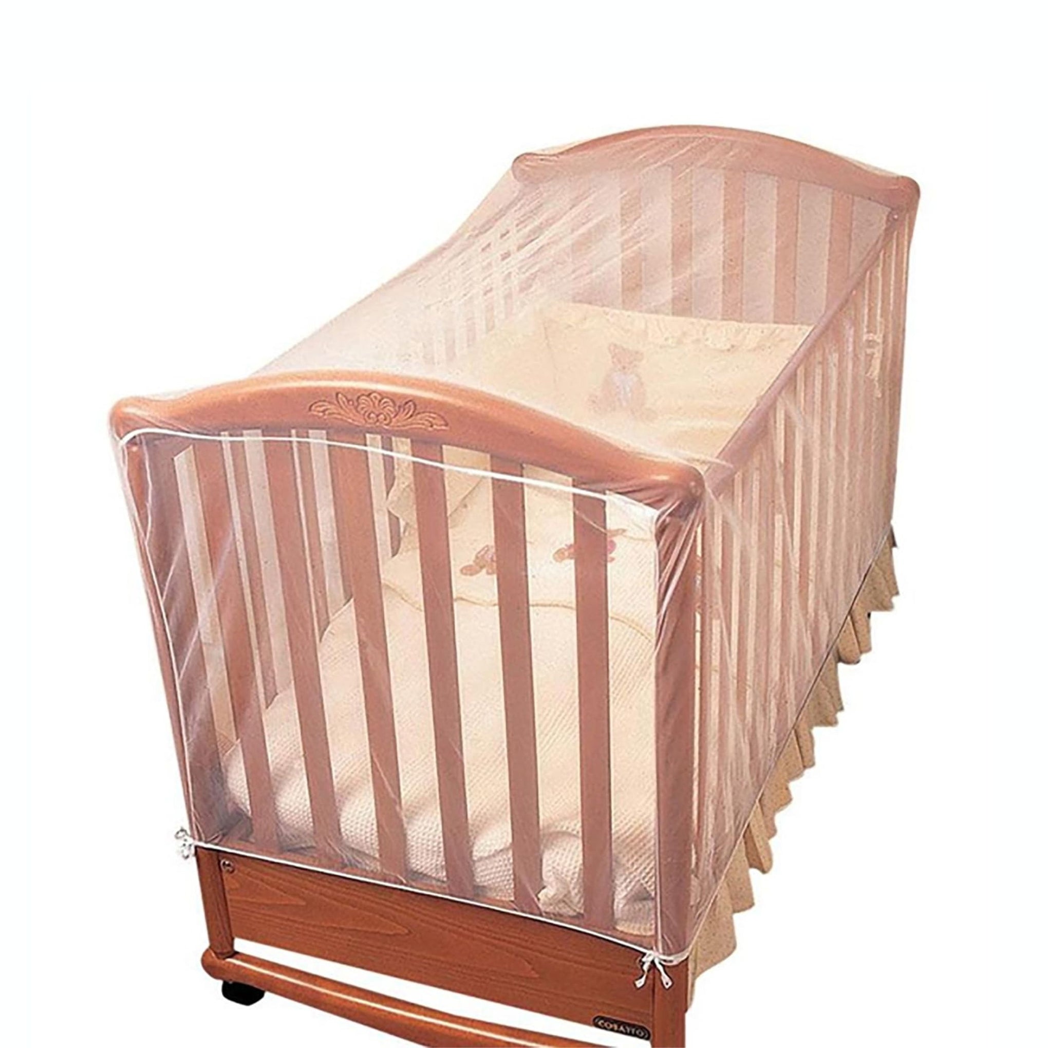 BabyMoo Essential White Cot Mosquito Net | Universal Fit for Cot, Crib, Bed | Premium Protection Against Insects, Mosquitoes, and Dust |Breathable Mesh for Baby's Comfort|Easy Installation and Storage