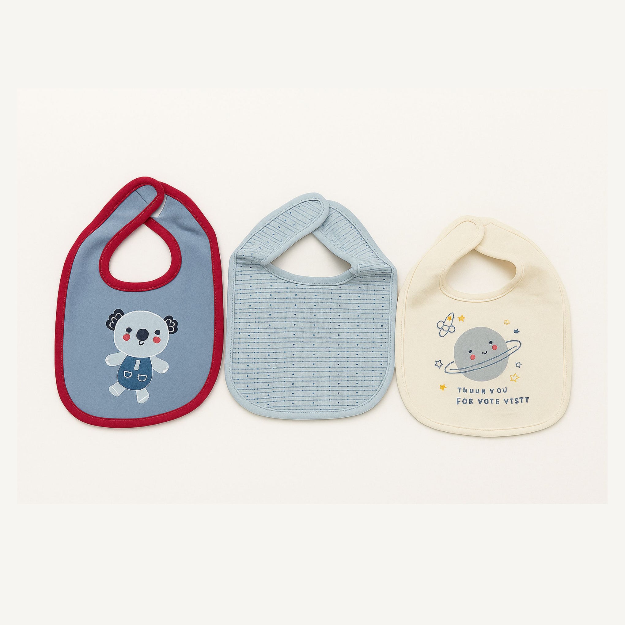 Smile Baby Soft Cotton Baby Bibs Set – 3 Pack | Waterproof, Absorbent, and Comfortable Feeding Bibs for Newborns & Infants