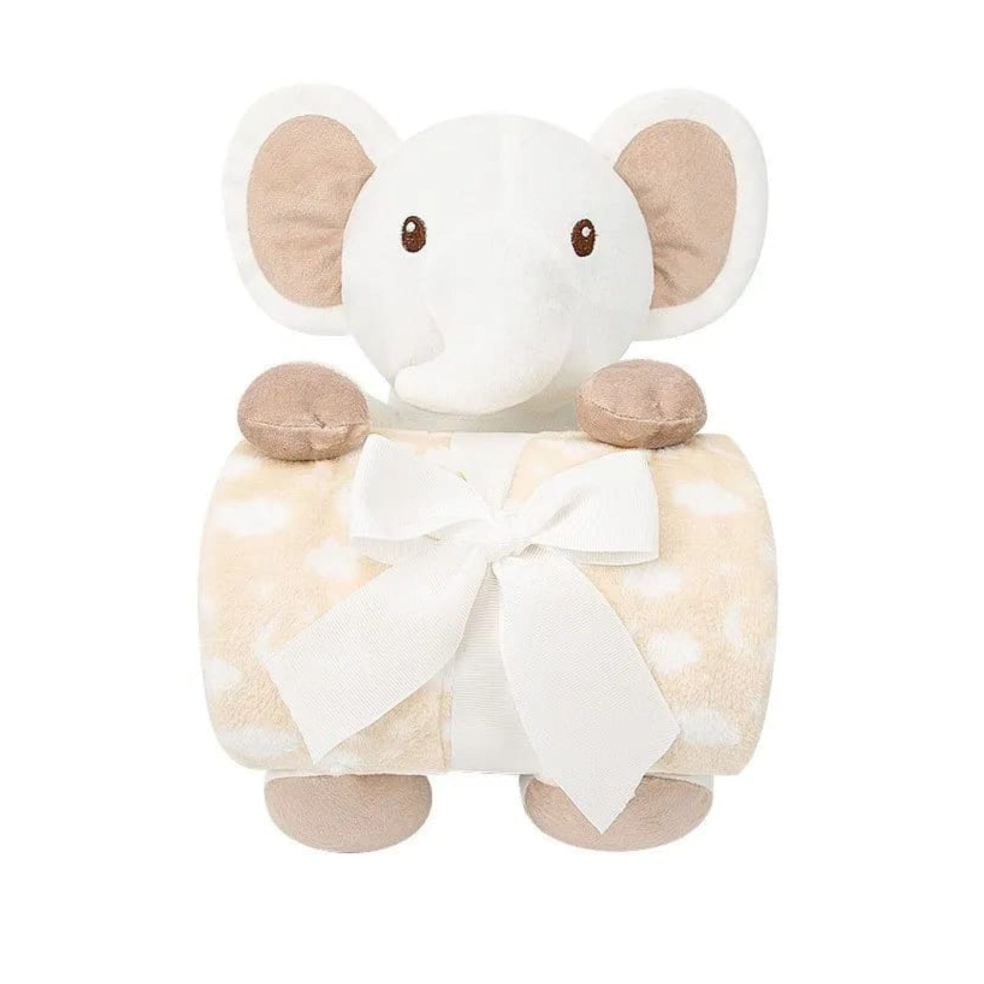 Smile Baby Elephant Soft Toy with Blanket Set – Ultra Soft Cuddly Plush Gift for Newborns, Infants & Toddlers | Perfect Baby Shower Gift (Pink, Blue & Cream)