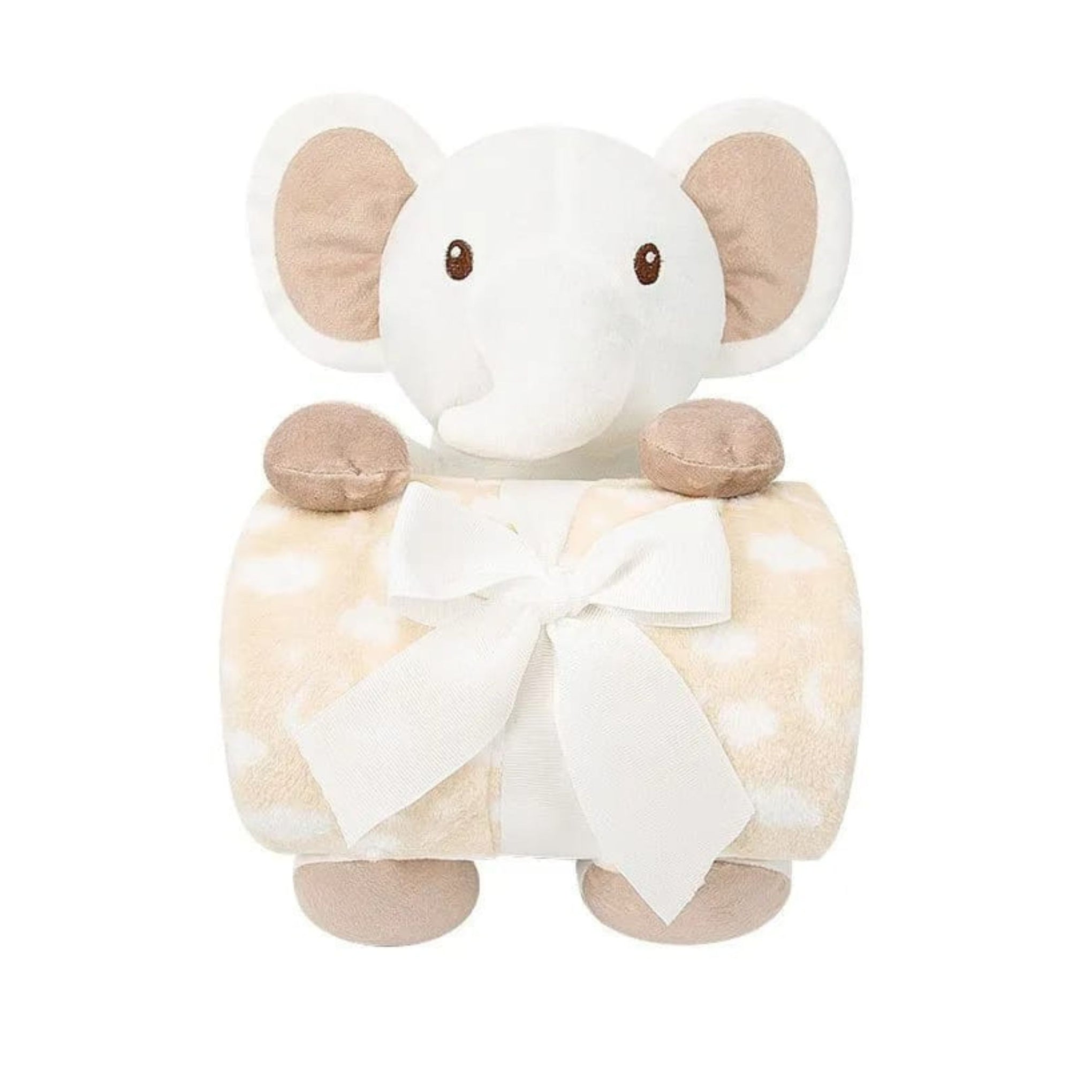 Smile Baby Elephant Soft Toy with Blanket Set – Ultra Soft Cuddly Plush Gift for Newborns, Infants & Toddlers | Perfect Baby Shower Gift (Pink, Blue & Cream)