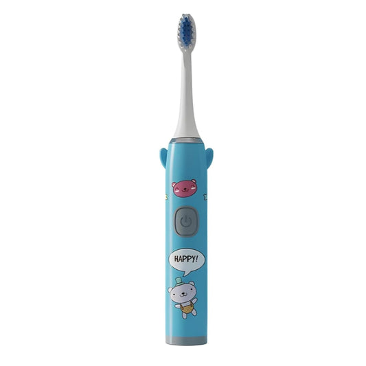 Smile Baby kids Electric Toothbrush with Cartoon Characters, Soft Bristles Battery Operated Kids Cartoonic Vibrating/Oscillating Toothbrush for cleaning the teeth (blue, 1pec)