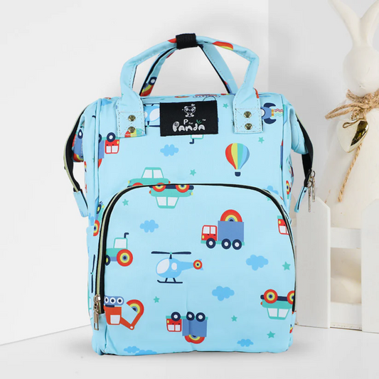 Smile Baby Diaper Bag/ Mummy Bag/ Nursery Bag Stylish Travelling Backpack Spacious, Multifunctional, Stylish & Waterproof baby bag.(  Panda Blue)