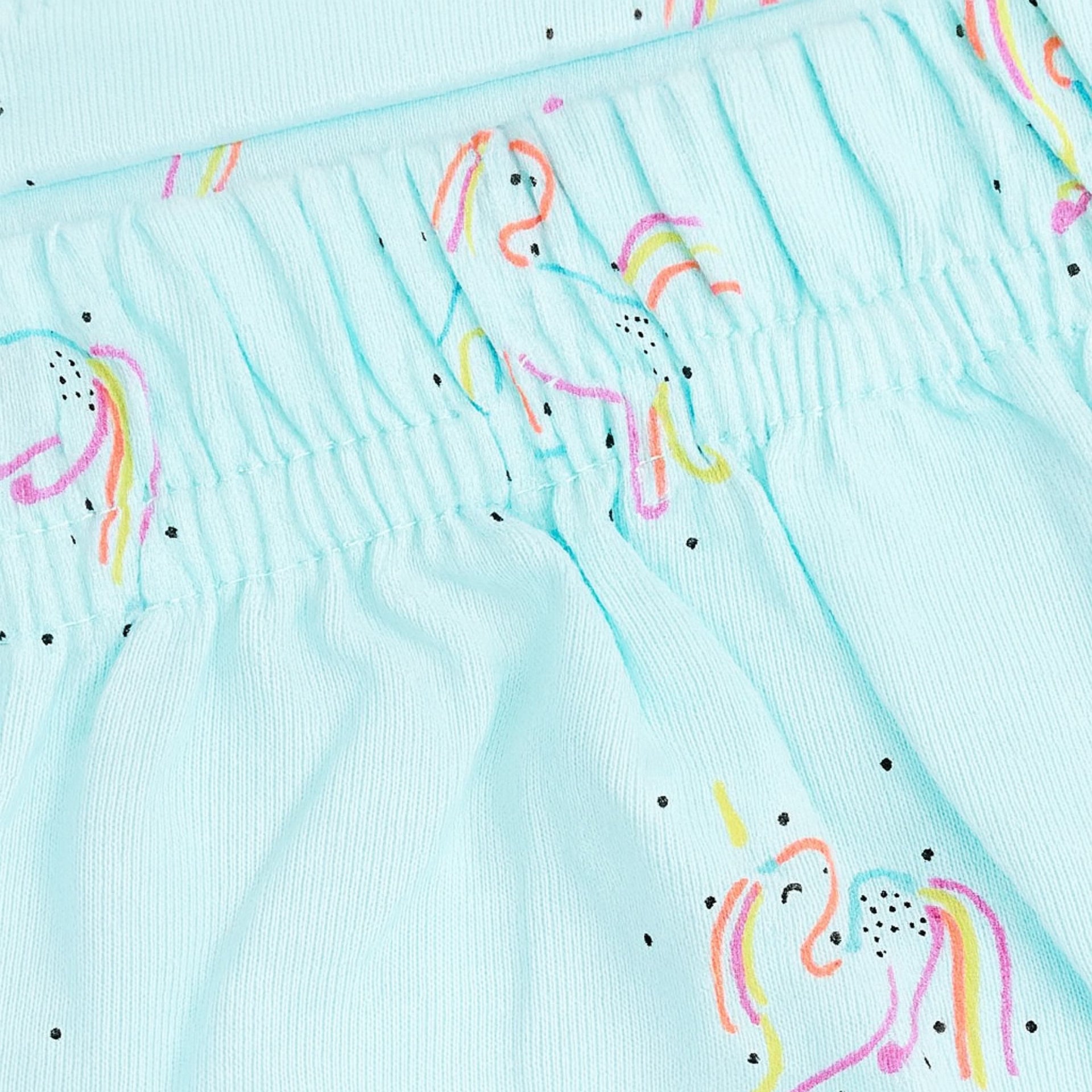 TOFFY HOUSE's F.BLUE Unicorn Night Suit – Full Sleeve Top & Pajama | Soft Cotton | 9M–3Y