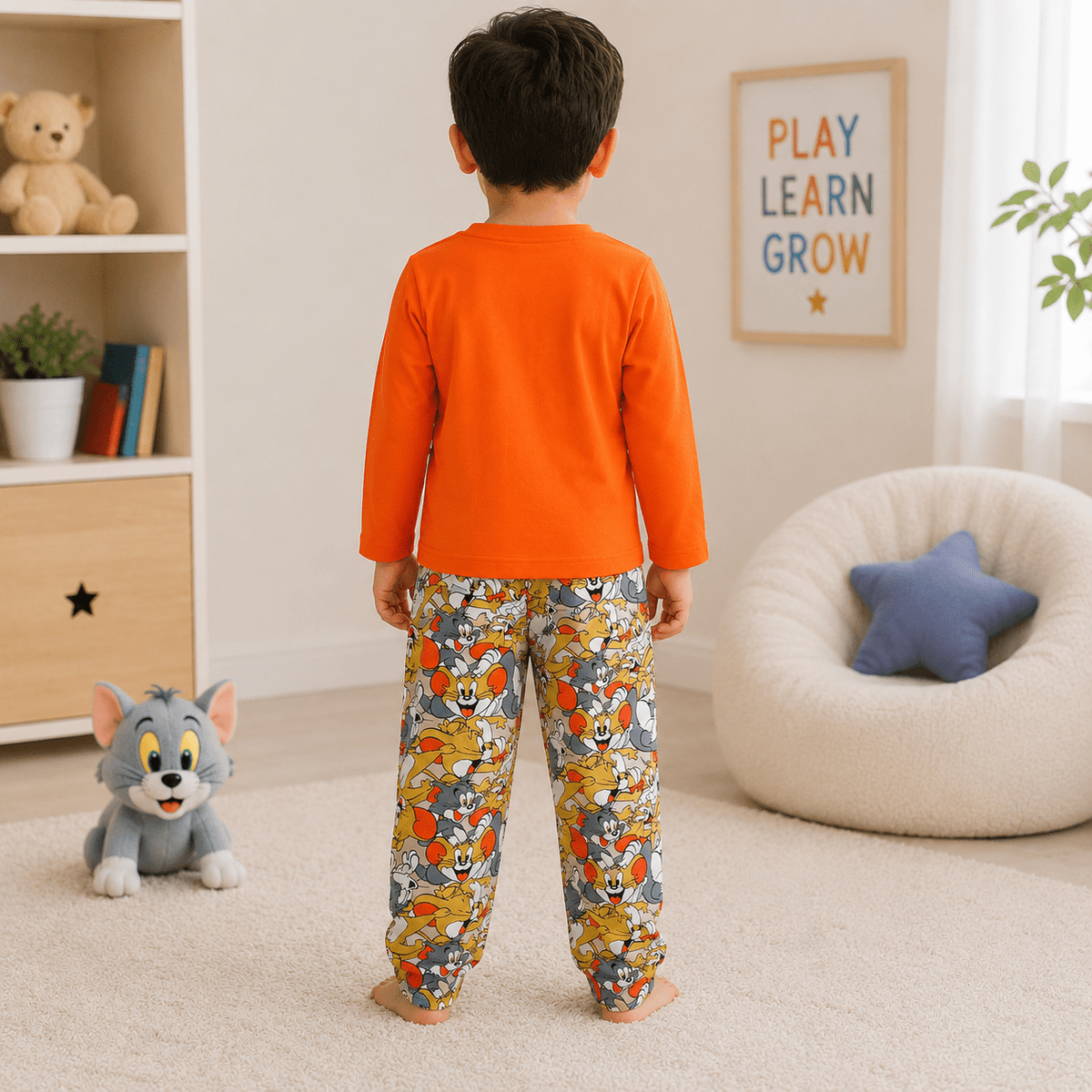 Boys' Night Suit - Full Sleeve Tom & Jerry Set for Ages 1-10 - SMILE BABY