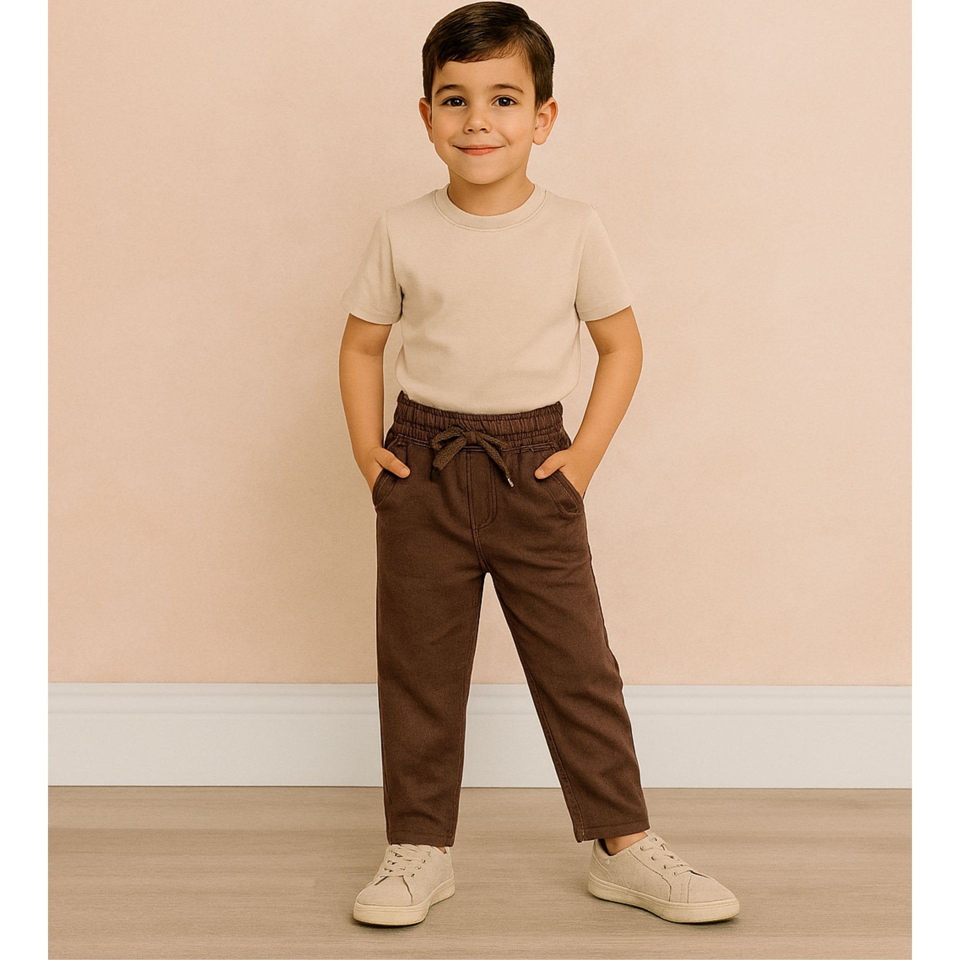 BLAZO Boys’  Premium Cotton Pants for Boys – Brown Color | Ages 12 Months to 12 Years | Best Bottomwear for Boys