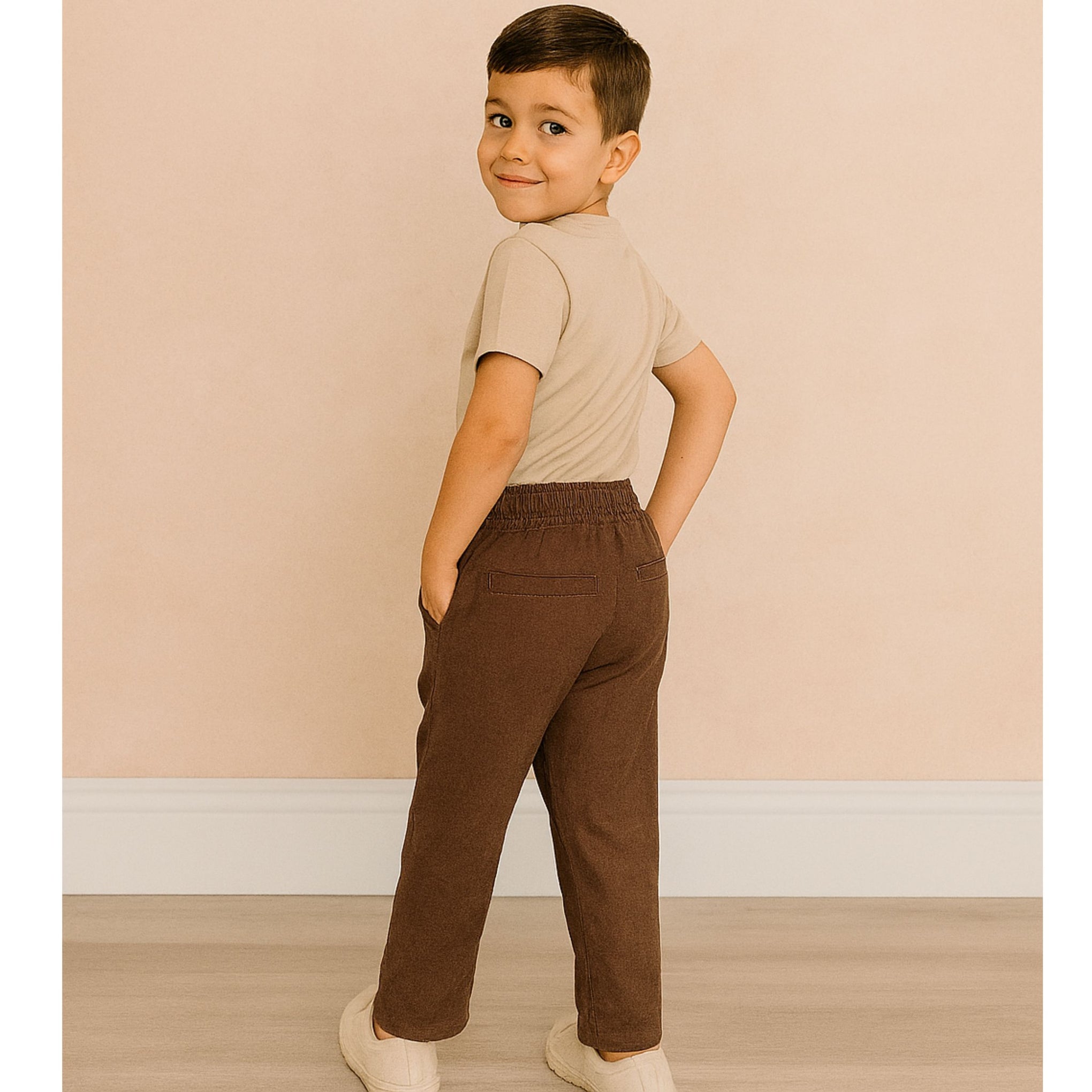 BLAZO Boys’  Premium Cotton Pants for Boys – Brown Color | Ages 12 Months to 12 Years | Best Bottomwear for Boys